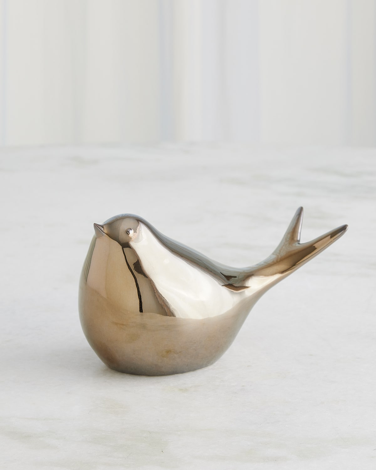 Global Views Sated Metallic Bronze Bird Figure In Bronze