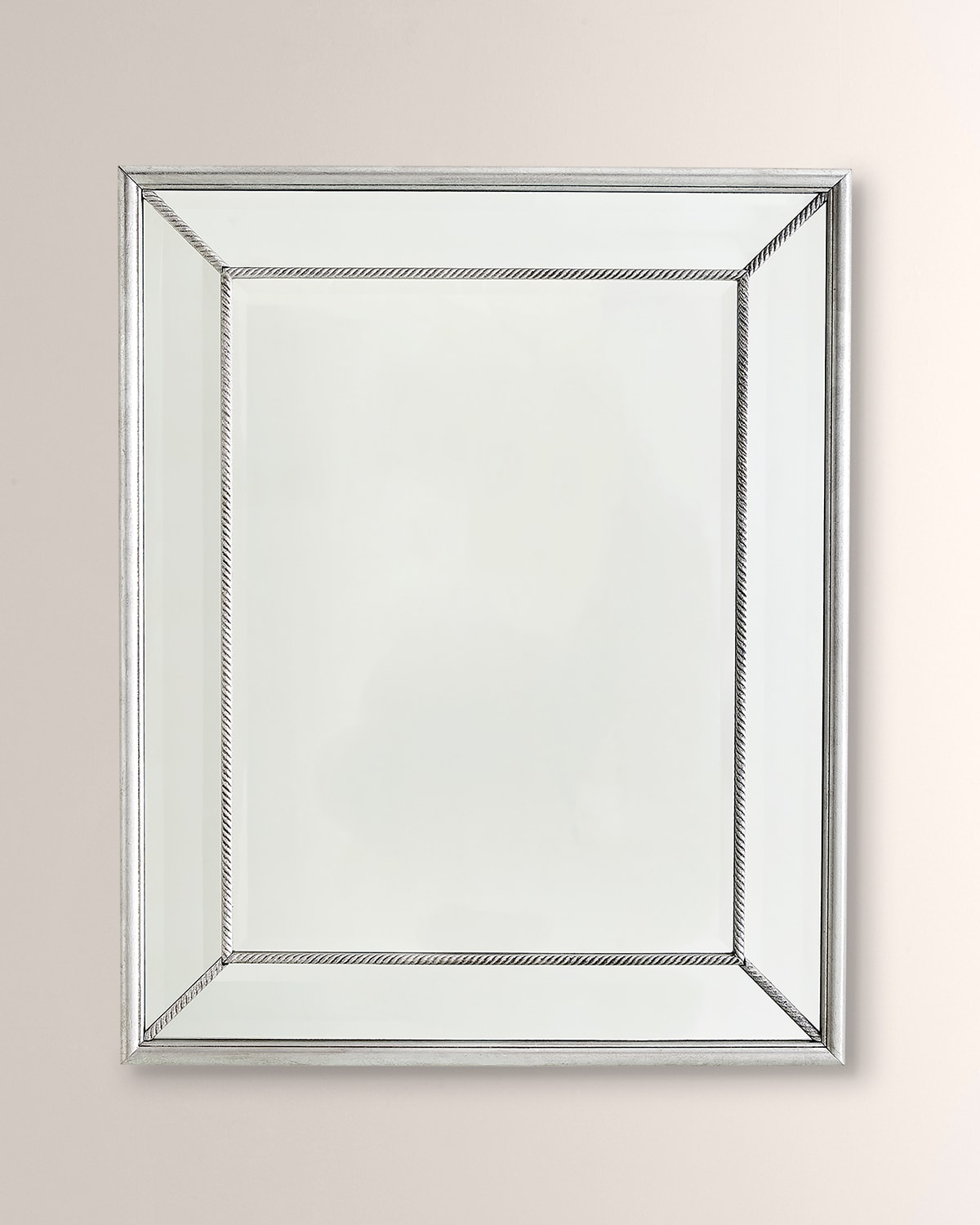 Global Views Vermeil Rope Mirror - Silver In Silver