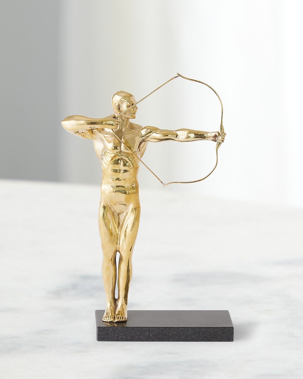 Global Views The Archer Sculpture, Brass In Brass