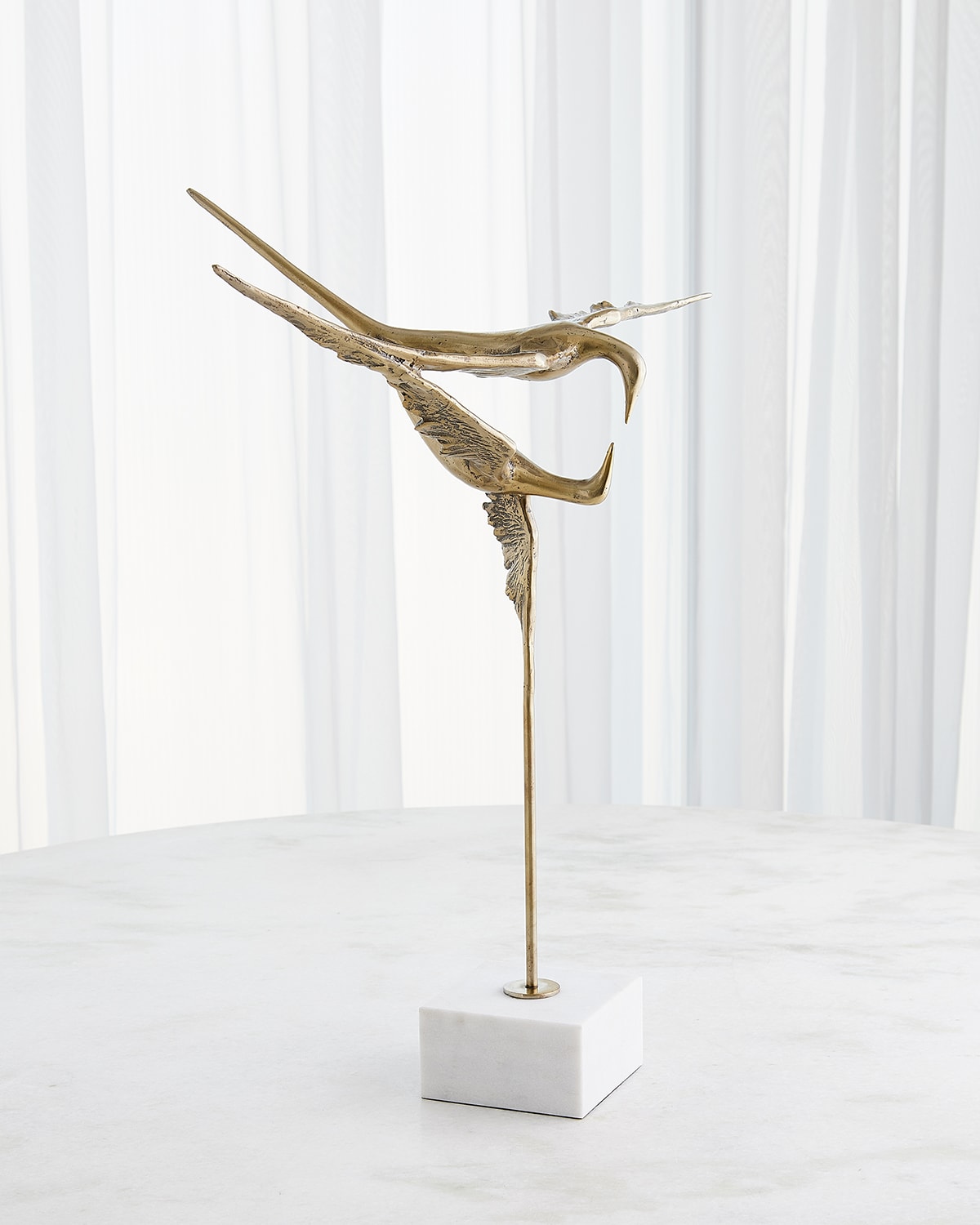 Global Views Reflection Sculpture In Silver