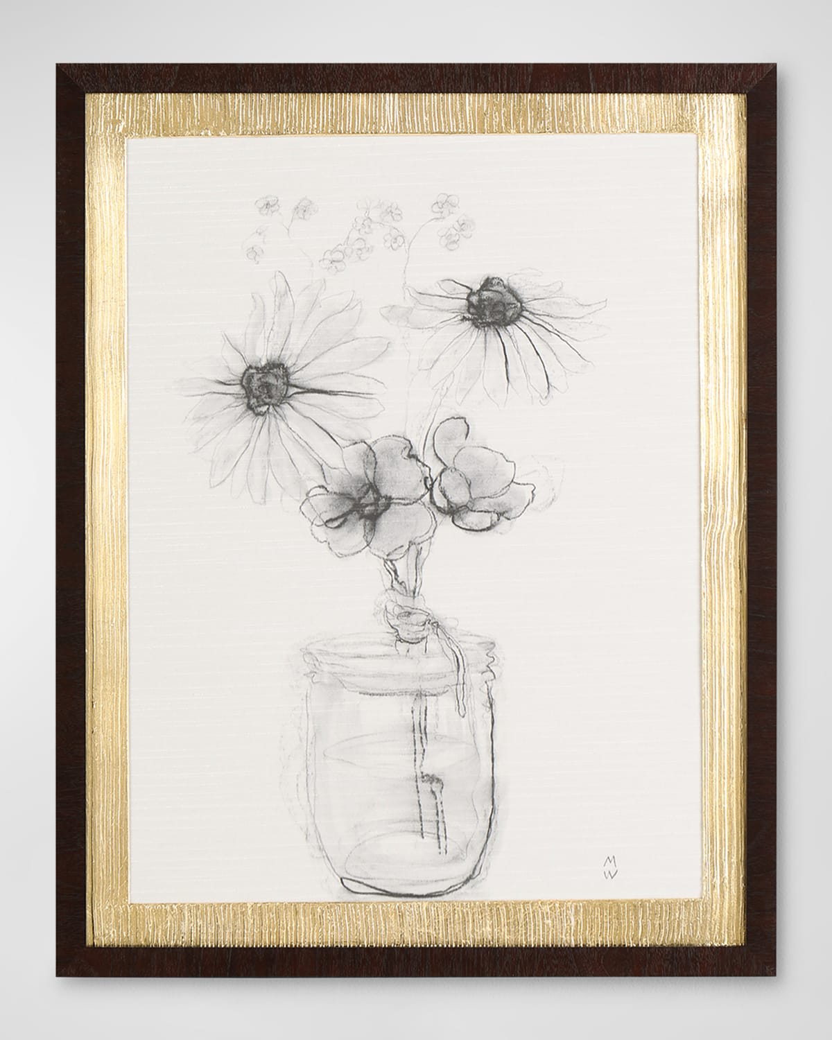 John-richard Collection Flourish Framed Giclee By Manny Woodard In Blue