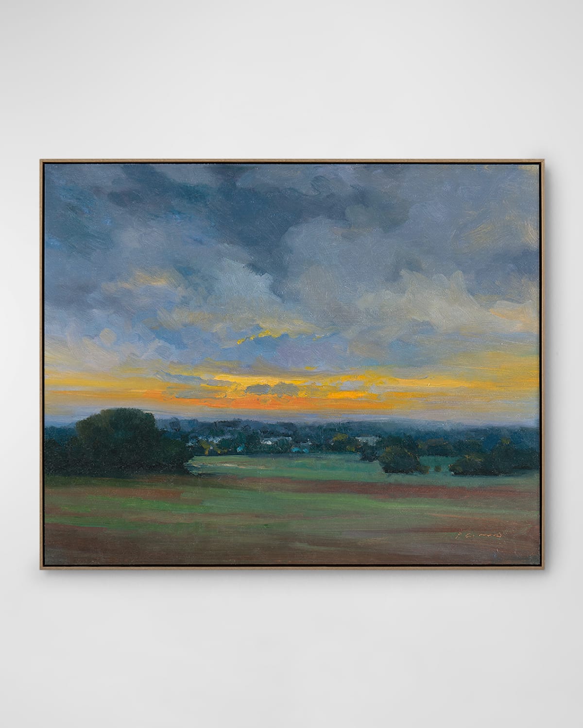 John-richard Collection Soir D'automne Framed Giclee By Pascal Giroud In Yellow