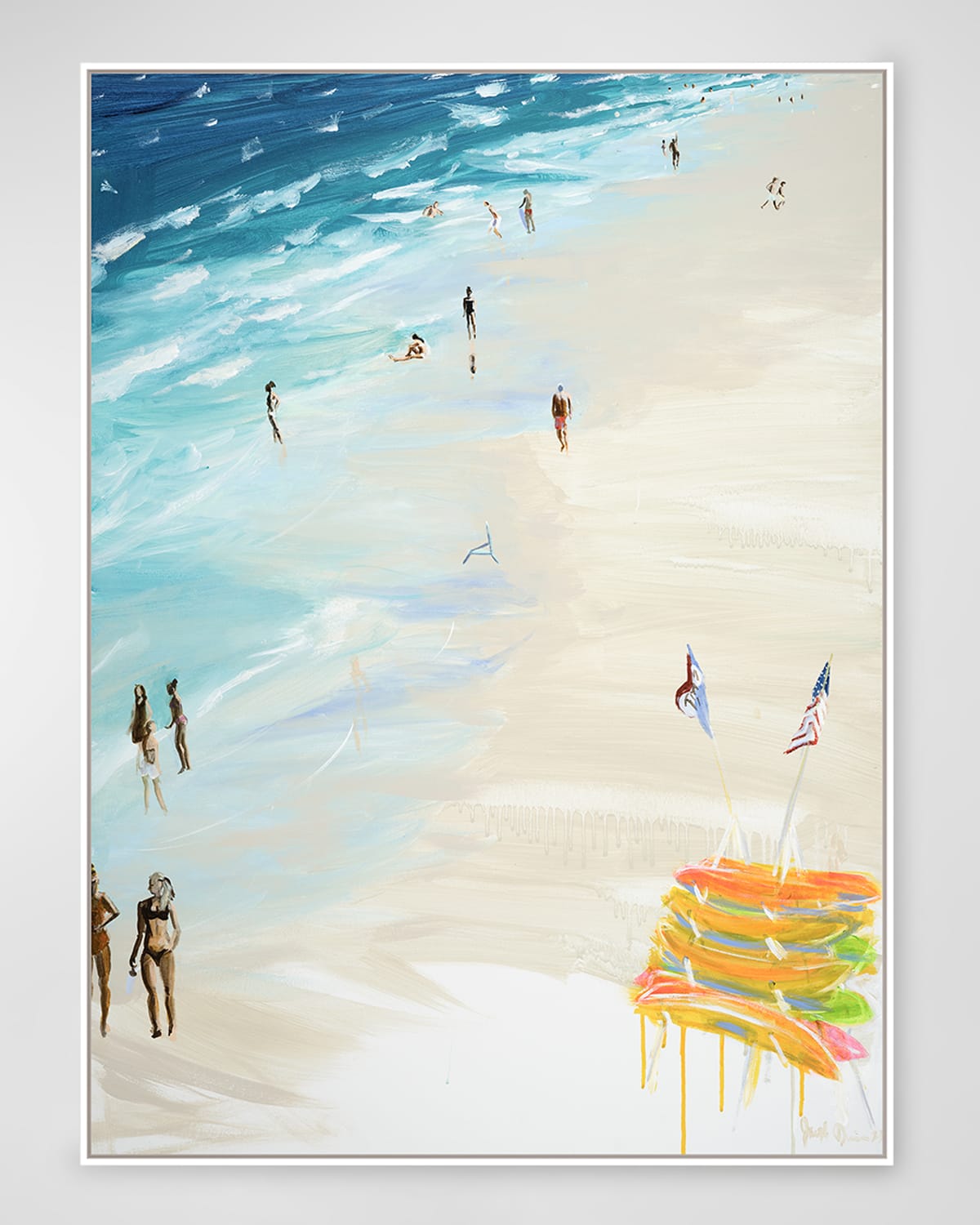 RFA FINE ART KAYAK STAND HAND-EMBELLISHED GICLEE BY JOE DAVIS 