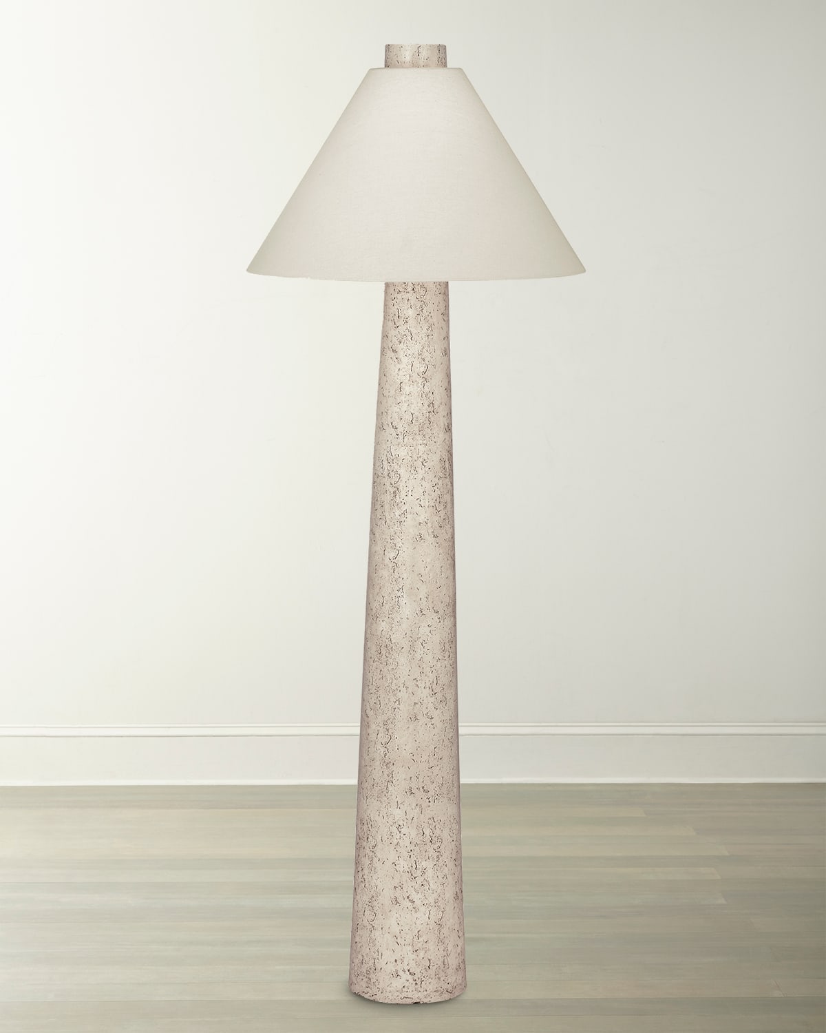 Katherine Noble By Bmc Butler 64" Resin Floor Lamp In Textured Cream