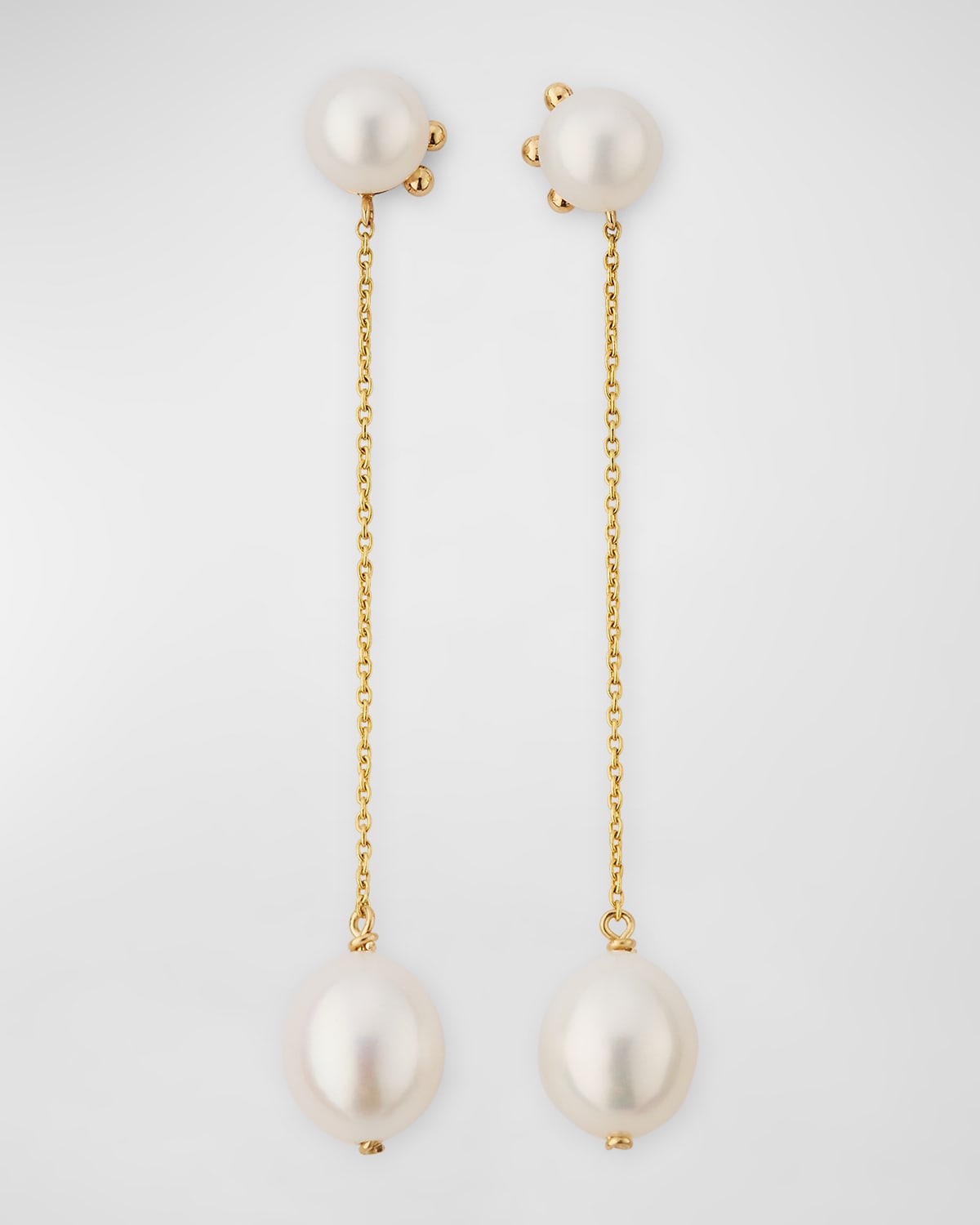 14K Pearl Bubble Drop Earrings