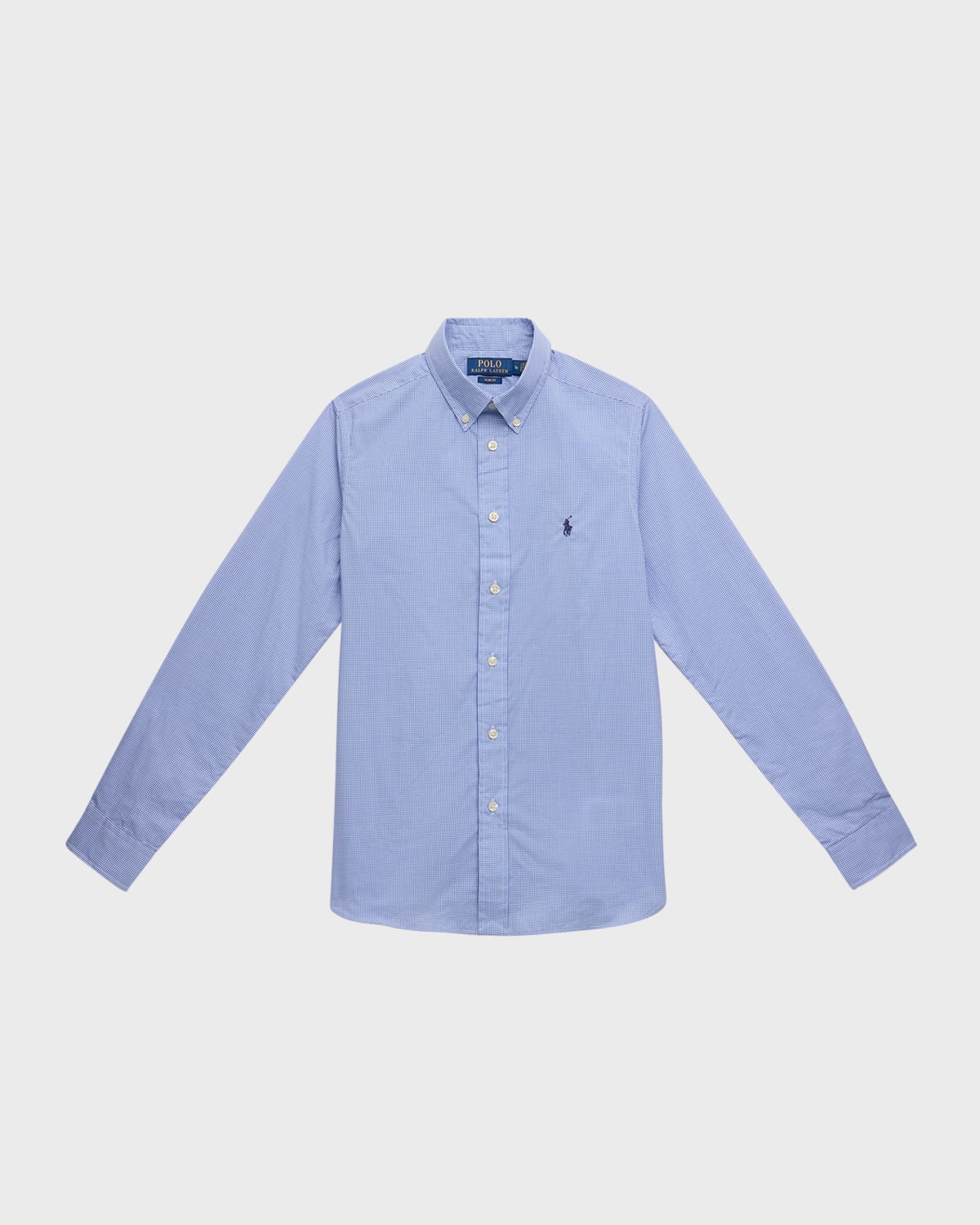 Polo Ralph Lauren Boy's Broadcloth Button Down Shirt In Blue Multi