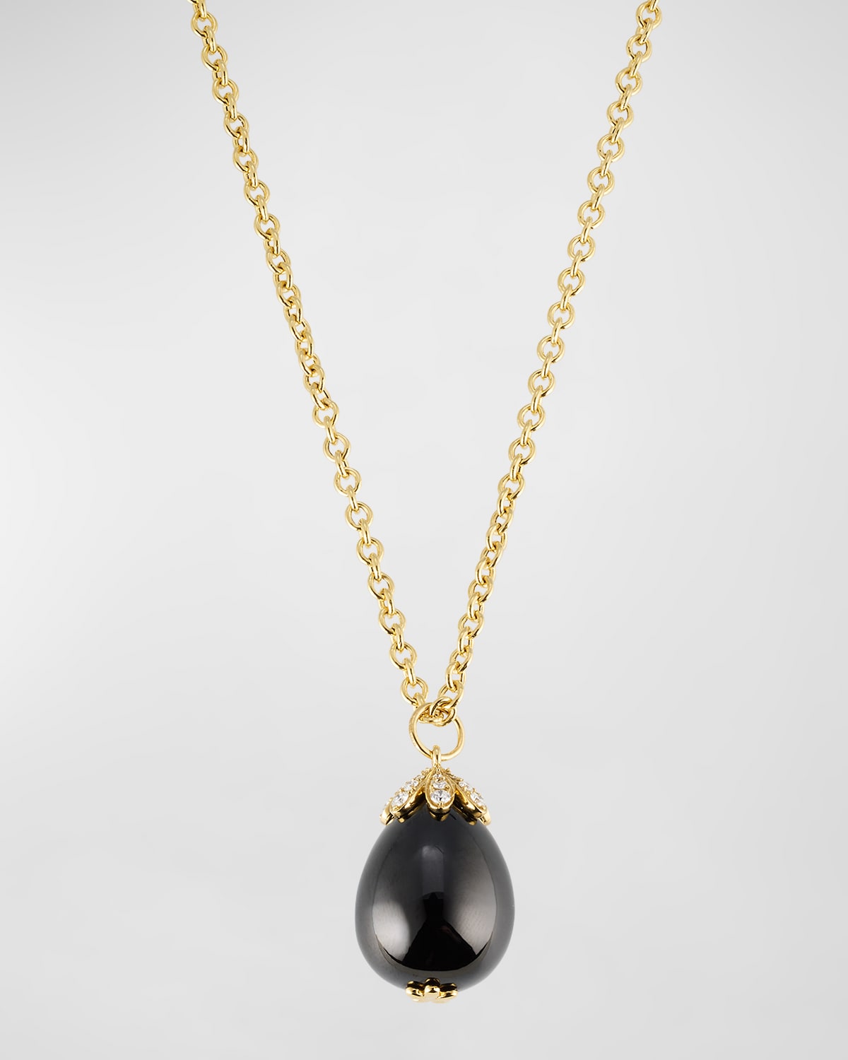Naughty 18K Yellow Gold Drop Spinel Pendant Necklace with Diamonds