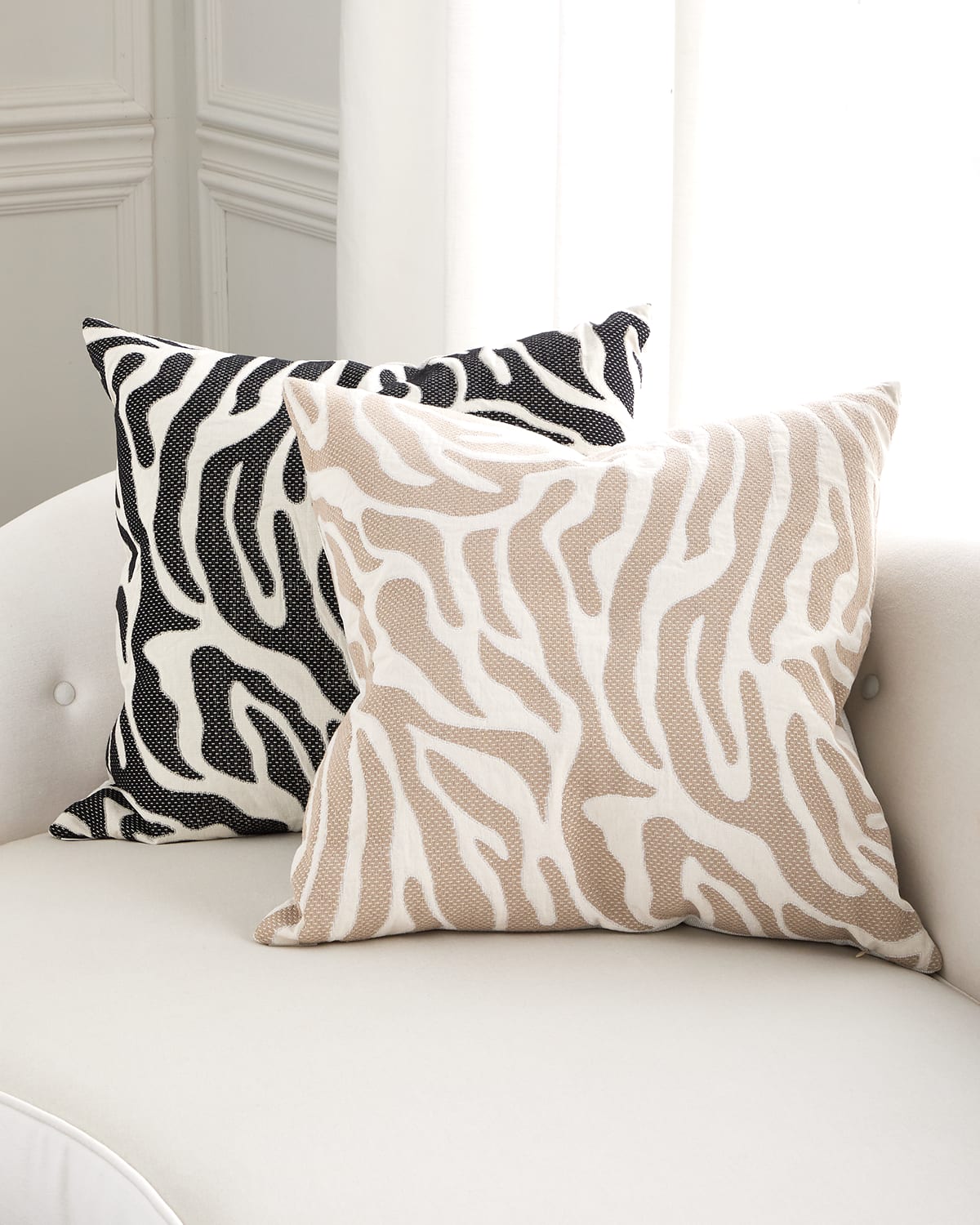 D.v. Kap Home Caicedo Decorative Pillow, 24" Square In Ebony