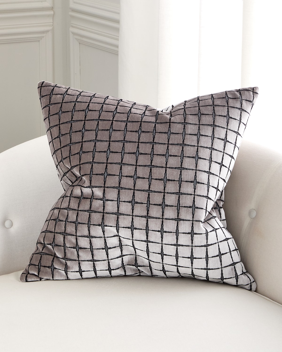 D.v. Kap Home Formentor Decorative Pillow, 24" Square In Silver