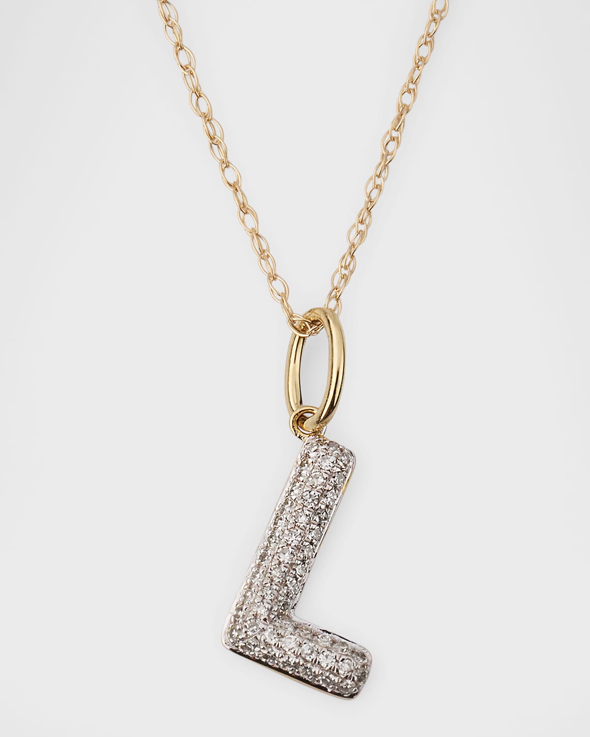 Bold Diamond Pave Initial Necklace