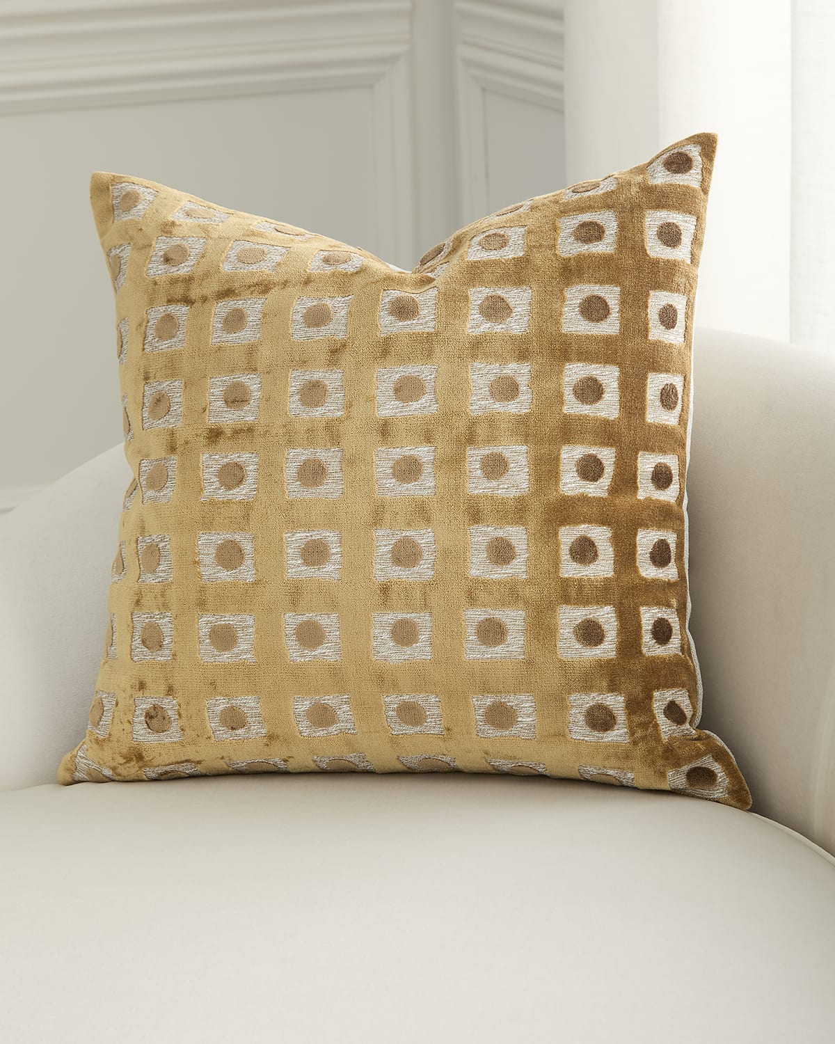 D.v. Kap Home Domino Decorative Pillow, 24" Square In Onyx