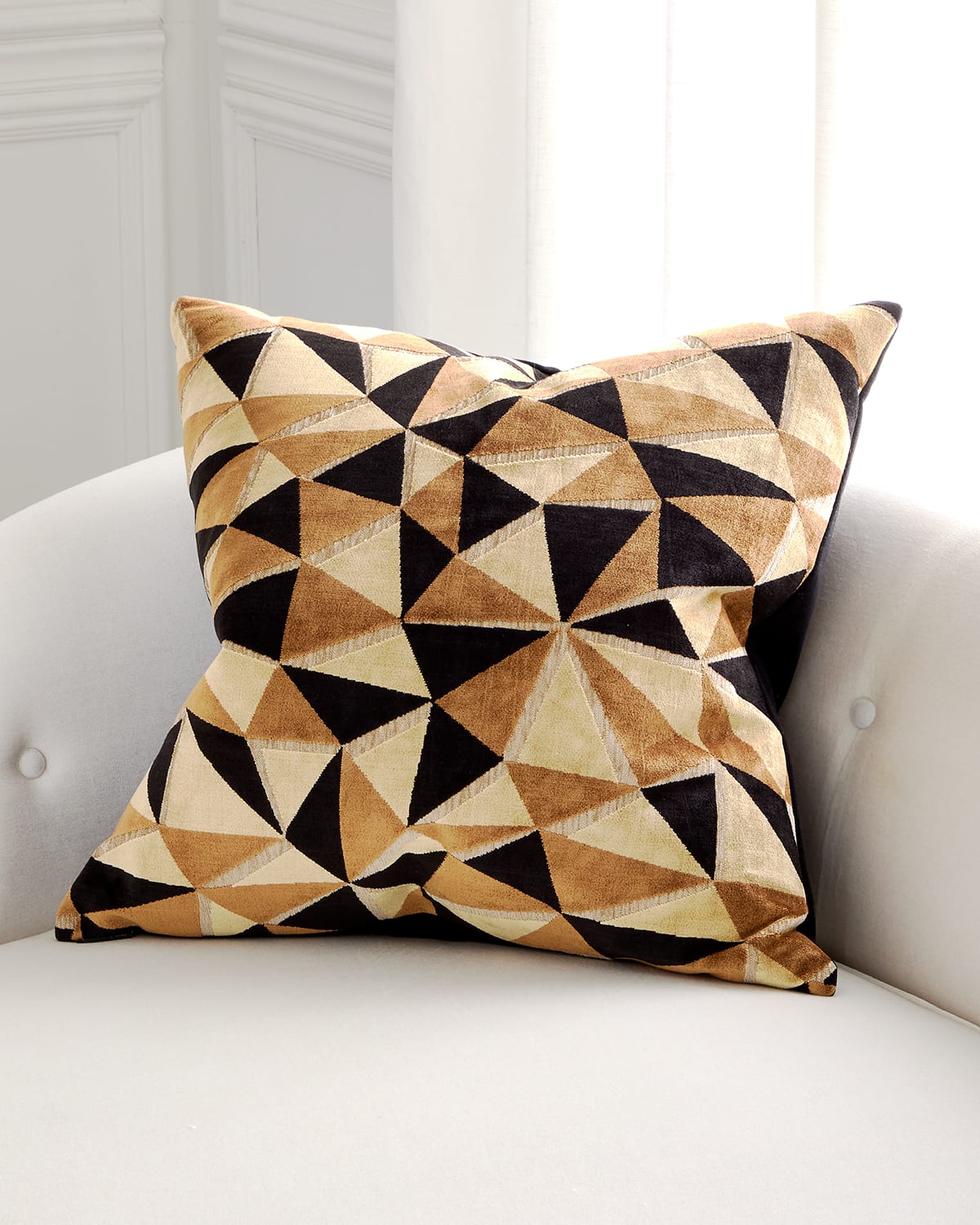 D.v. Kap Home Prismatic Decorative Pillow, 24" Square In Gold