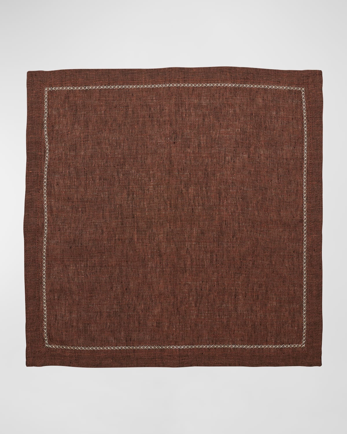 Kim Seybert Brown Square Linen Napkin In Brown