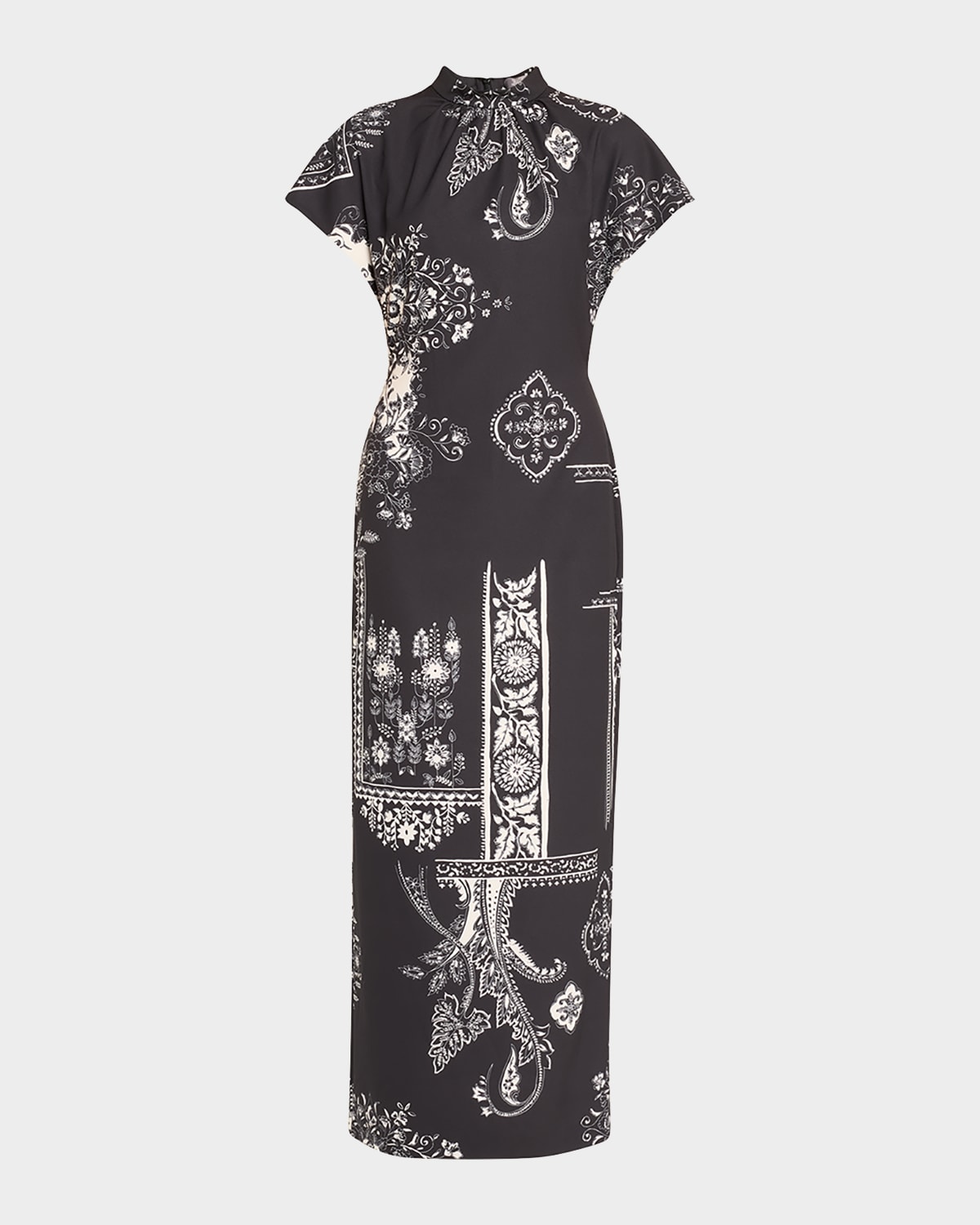 Stella Printed Short-Sleeve Maxi Dress