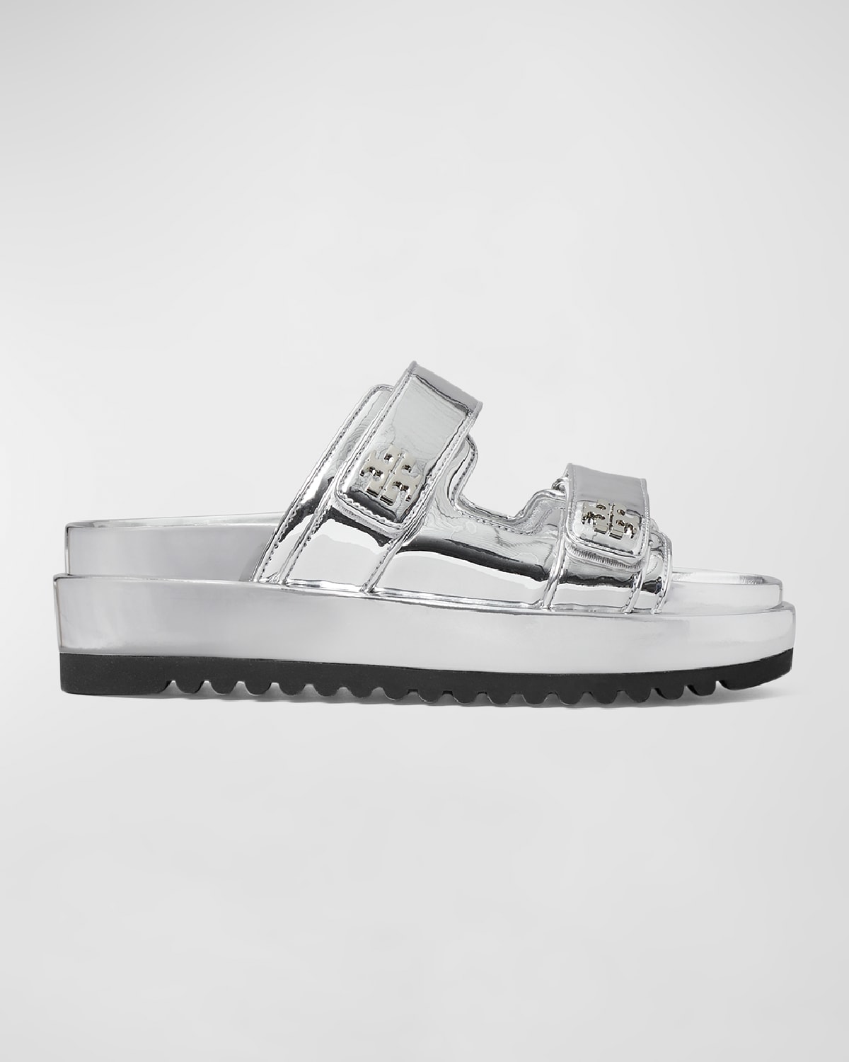 Tory Burch Kira Burch Slide In Silver