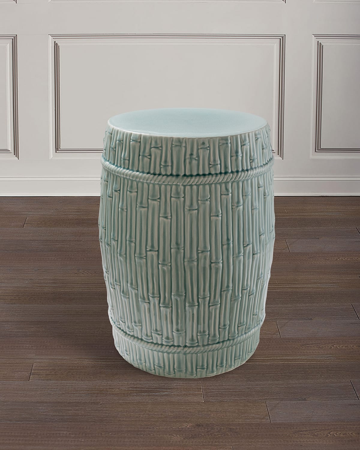 Port 68 Bamboo Garden Stool In Celadon