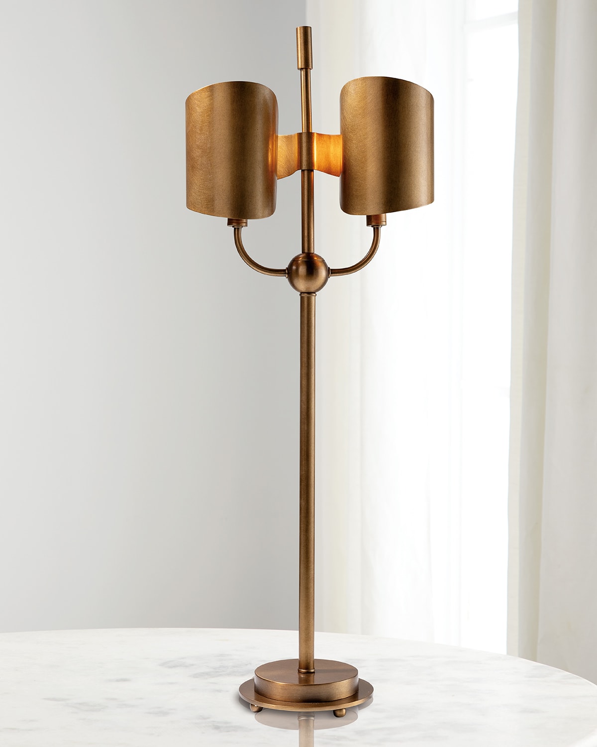 Port 68 Quinton 32" 2-light Table Lamp In Age Brass