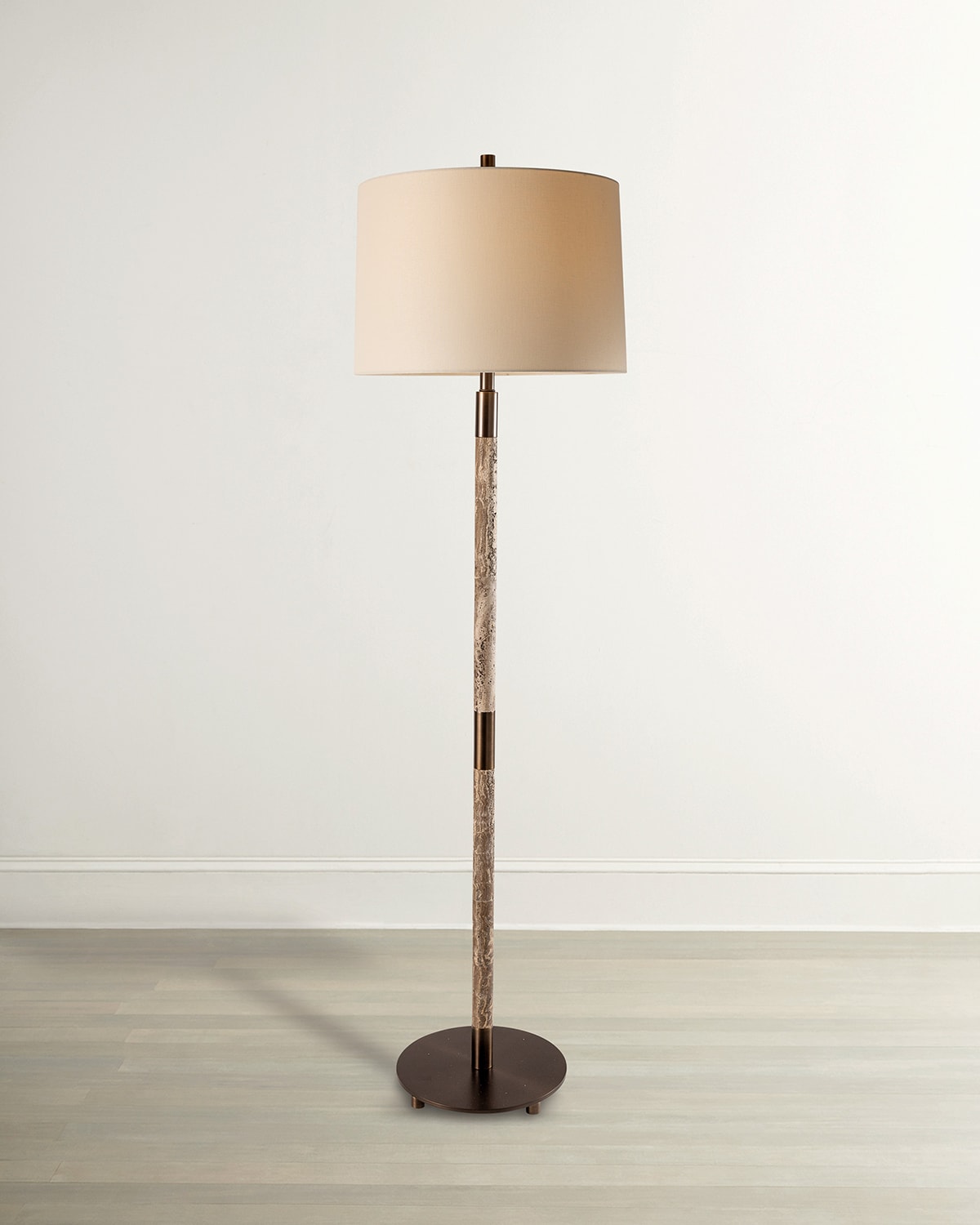 Port 68 Trivoli Floor Lamp In Gray Marble/bronze