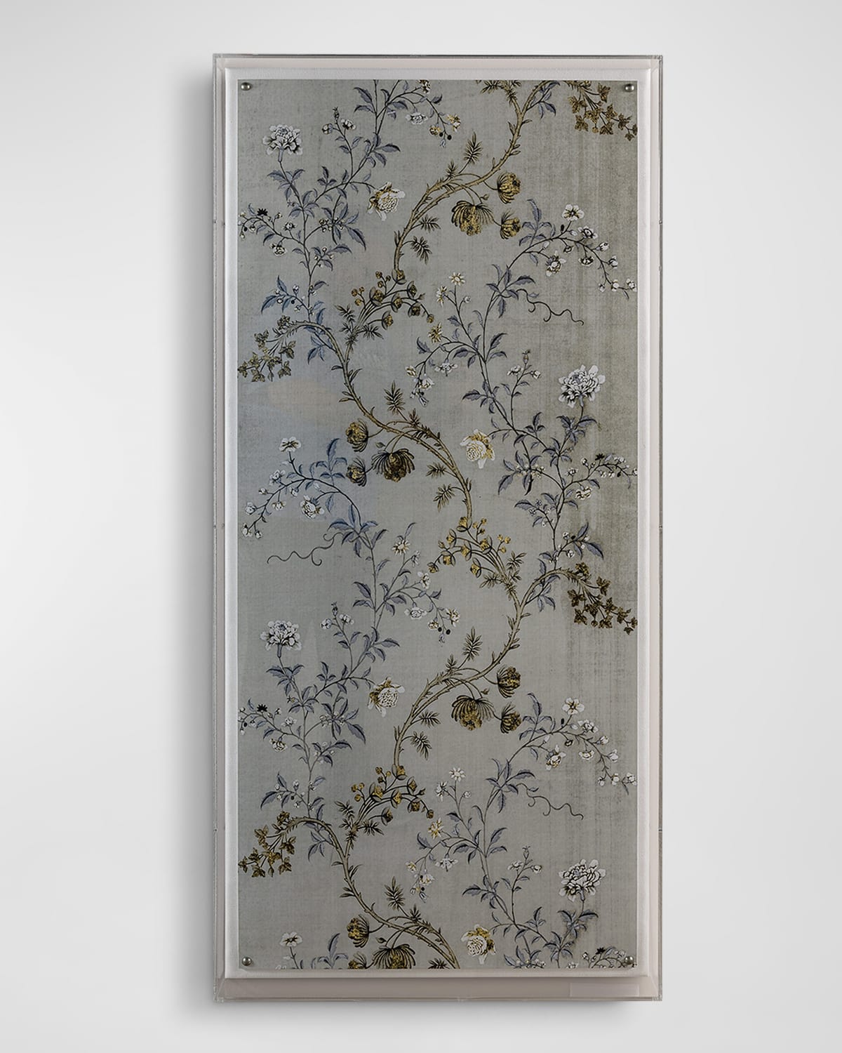 Port 68 Chinoiserie Floral I Giclee In Teal/brown/gray