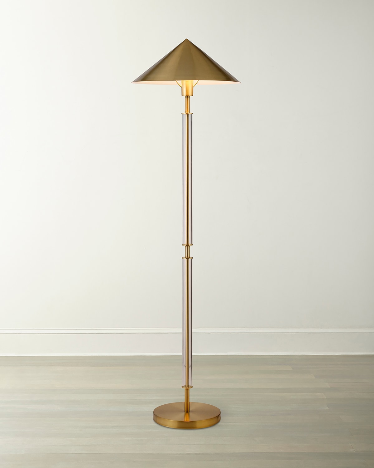 Worlds Away Tarron Floor Lamp In Gold