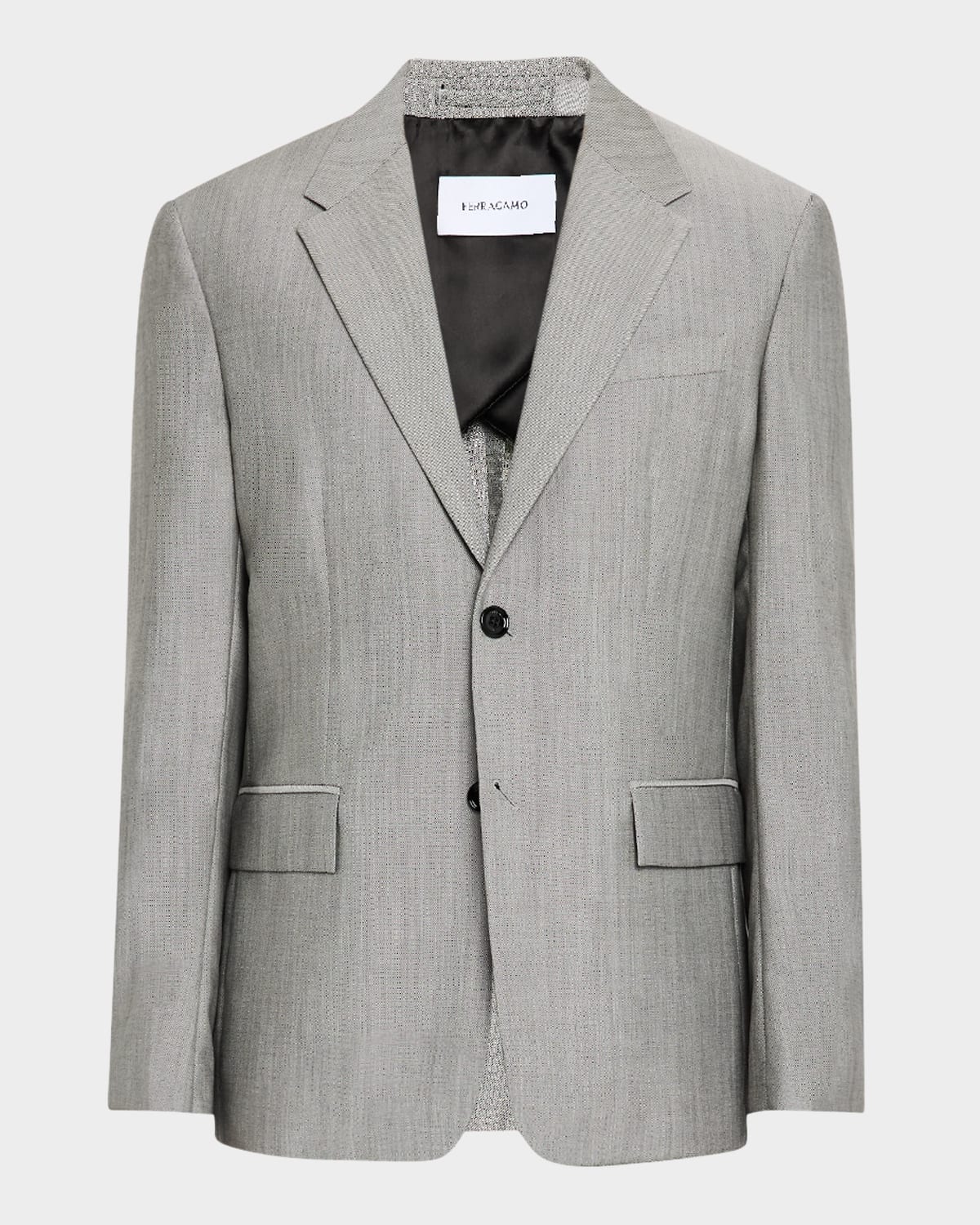 Ferragamo Men's Wool-mohair Sport Coat In Gray