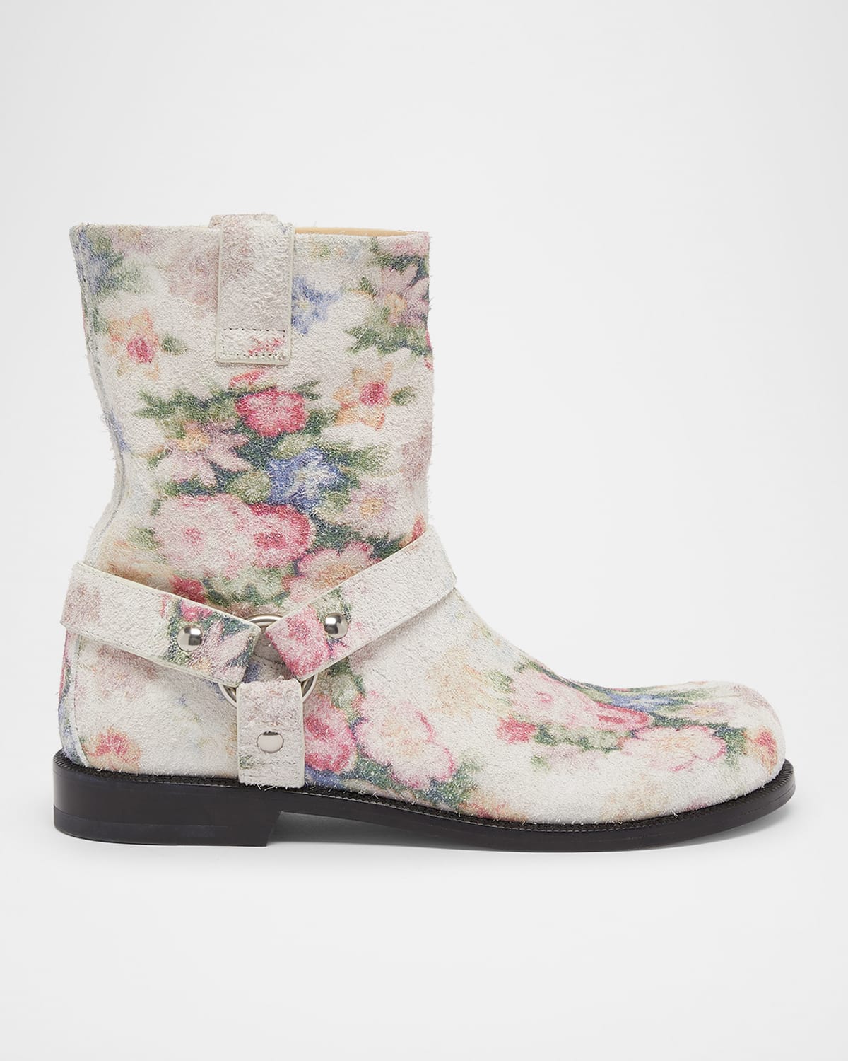 Campo Floral Suede Biker Booties