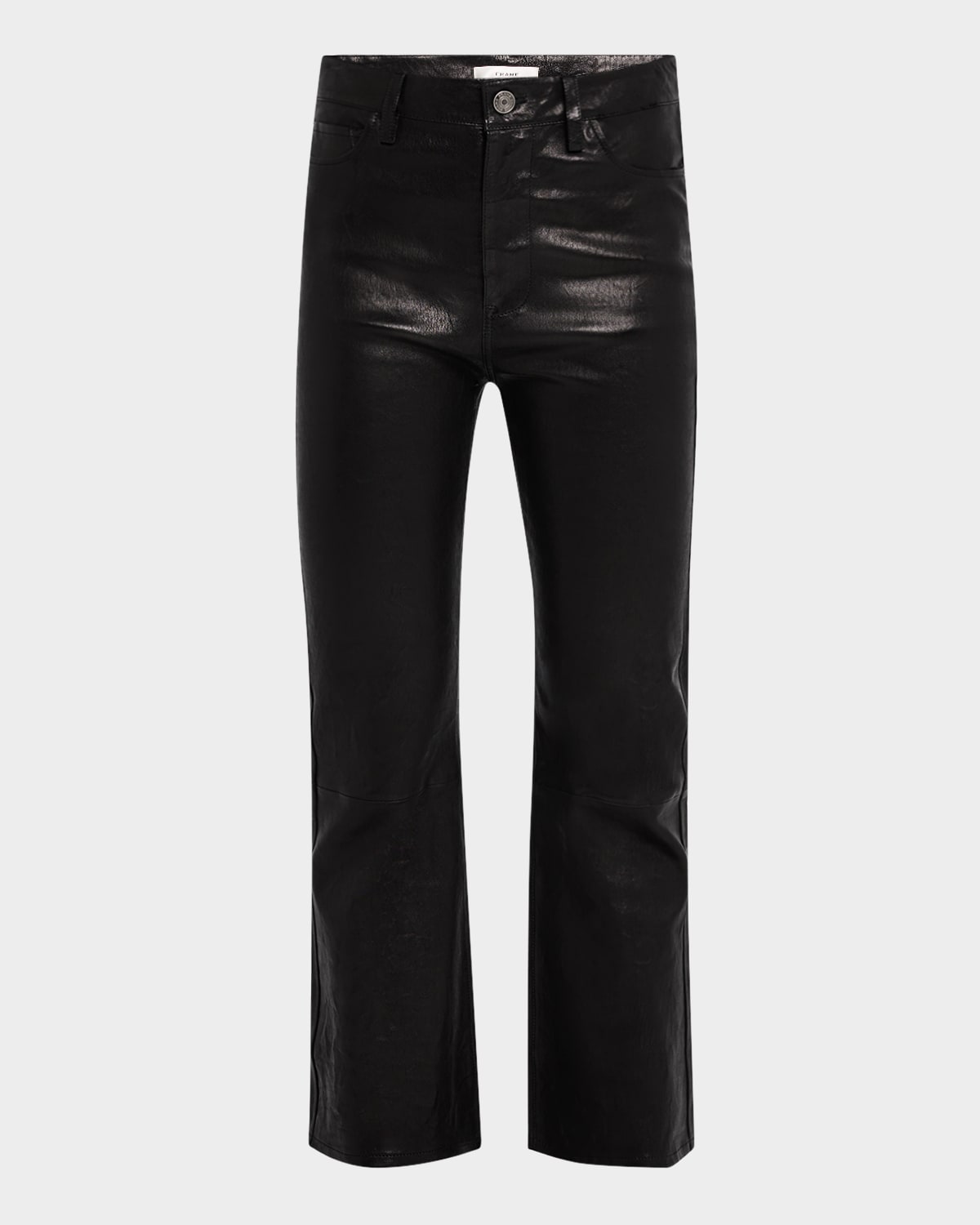 Le Crop Mini Boot Leather Pants