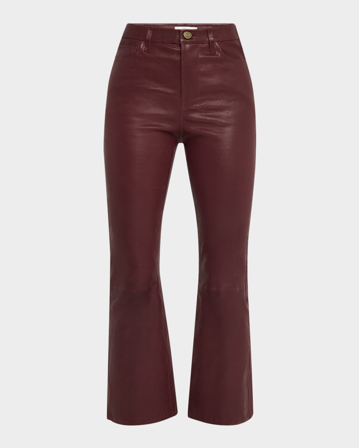 Le Crop Mini Boot Leather Pants