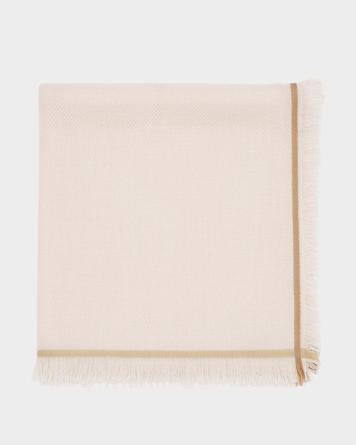 Cashmere Striped Trim Scarf
