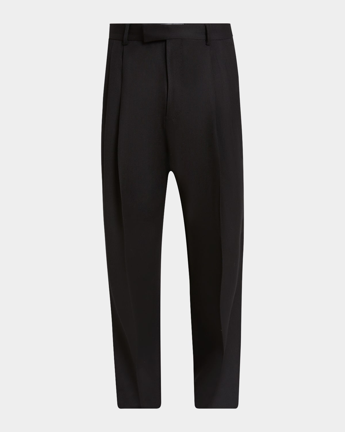 Amiri Men's Double-pleated Gabardine Pants In Black