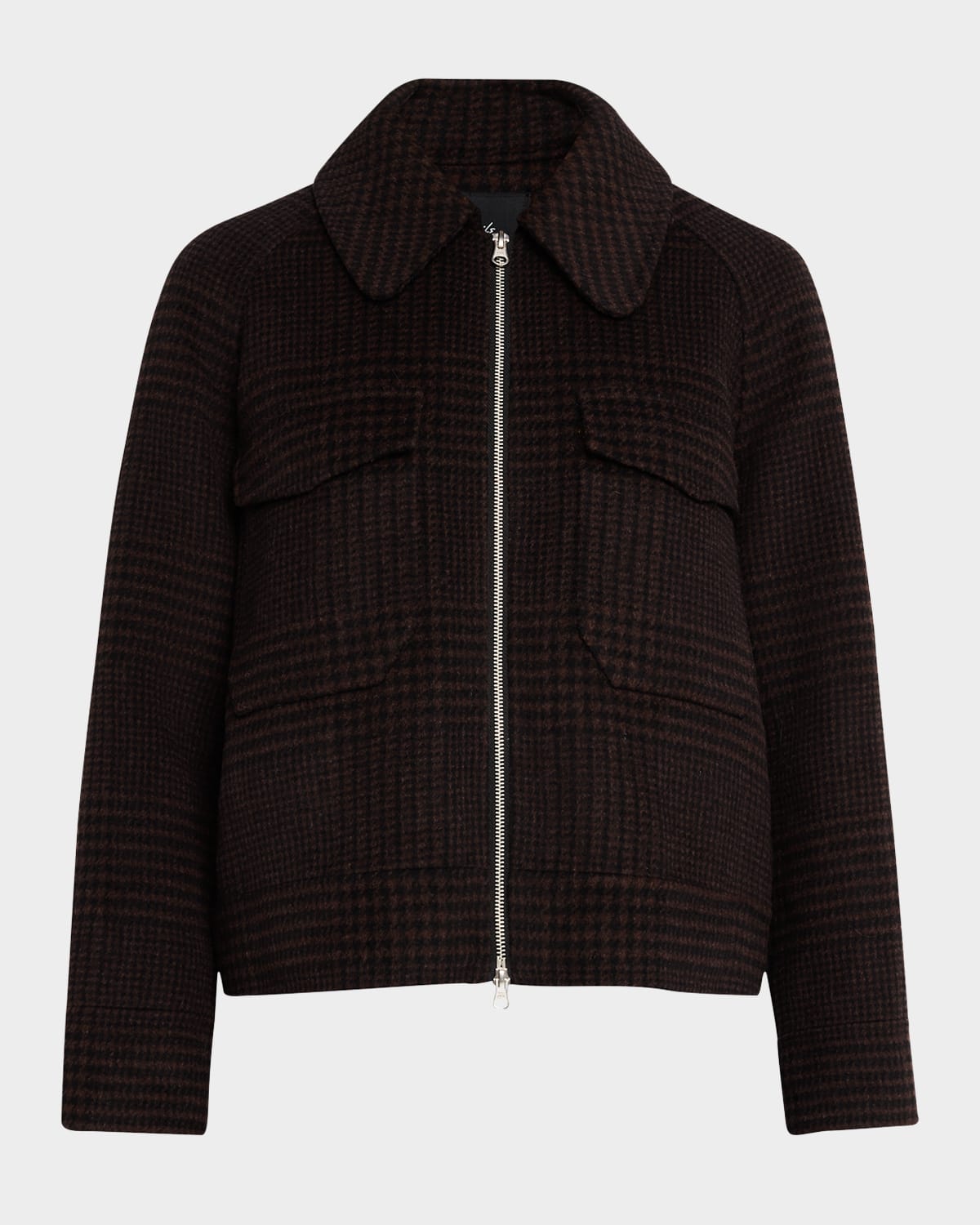 Rails Cheyenne Houndstooth Zip Jacket In Espresso Houndstooth