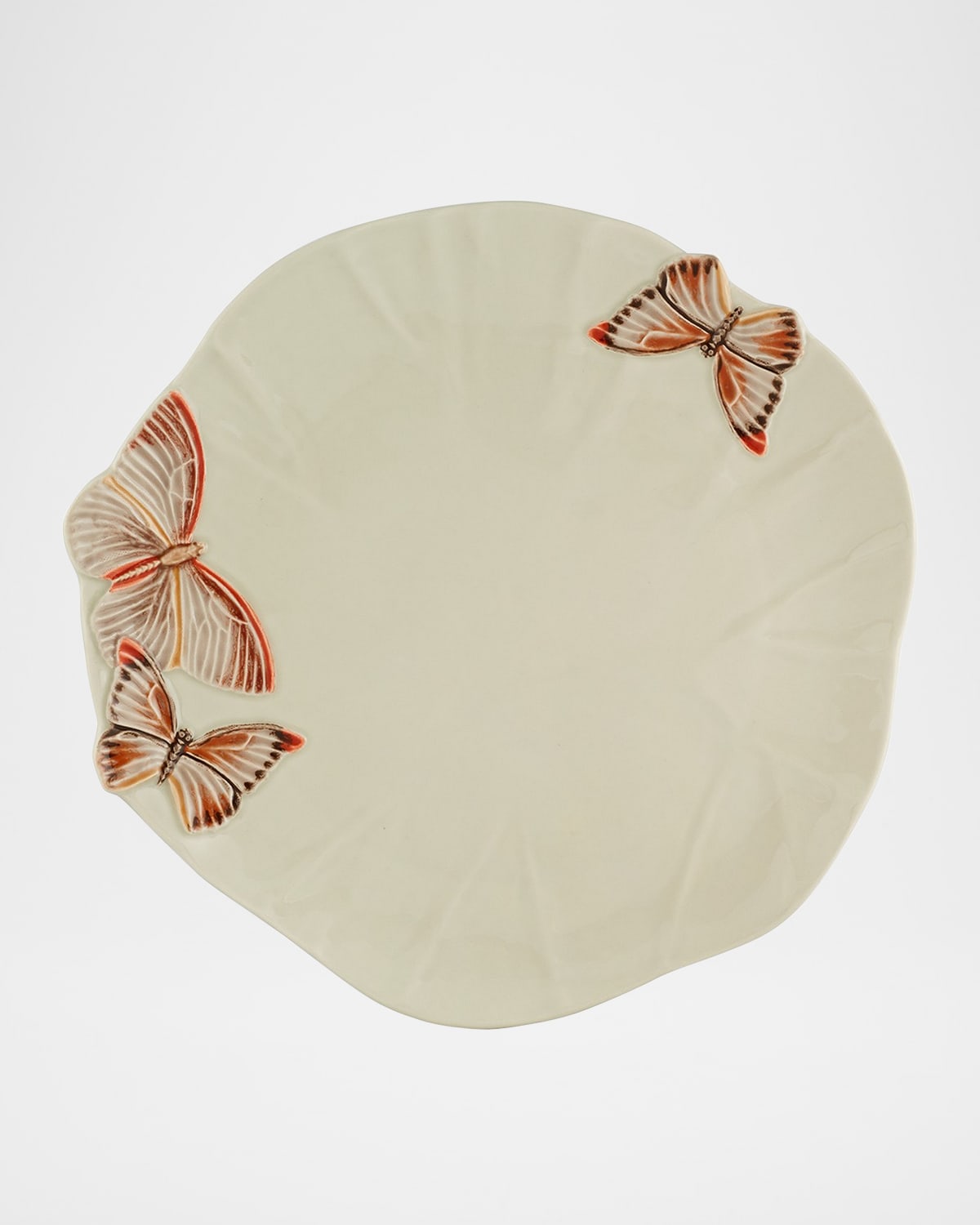 Bordallo Pinheiro Cloudy Butterflies Charger Plates By Claudia Schiffer, Set Of 2 In White