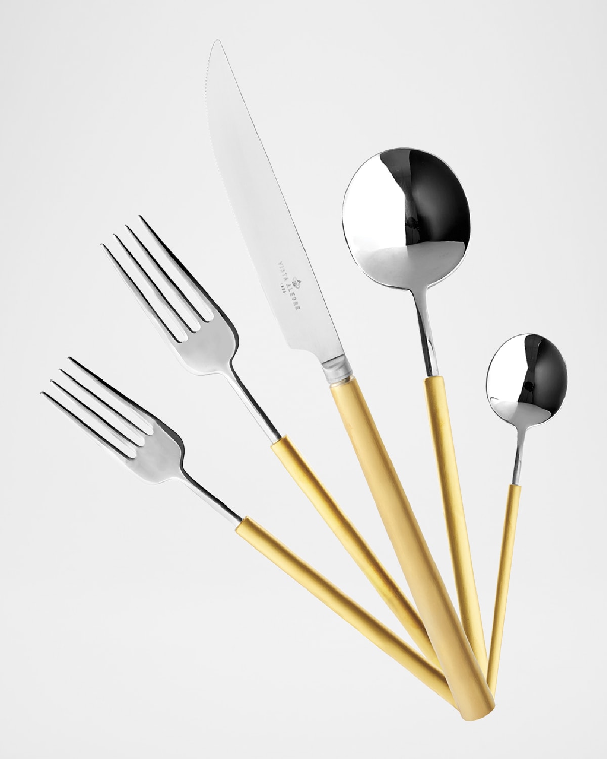 Vista Alegre Domo Matte 24k Gold-plated 5-piece Place Setting In Matte Gold