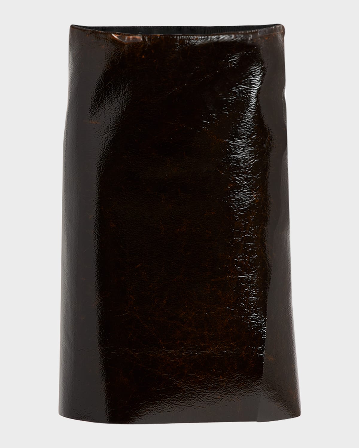 Philosophy Di Lorenzo Serafini Coated Canvas Skirt In Brown