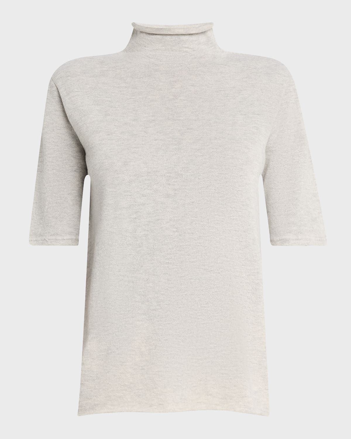 Majestic Machine Washable Cashmere Turtleneck In Brume Chine
