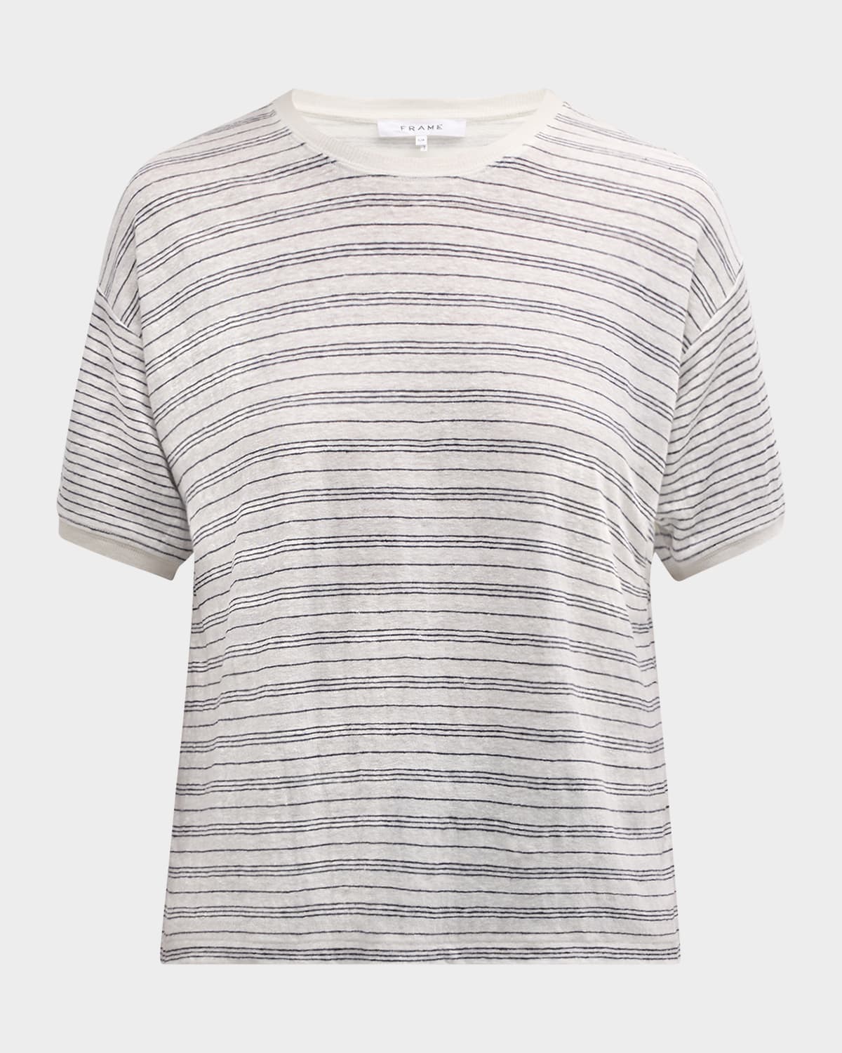 FRAME CREWNECK LINEN TEE 