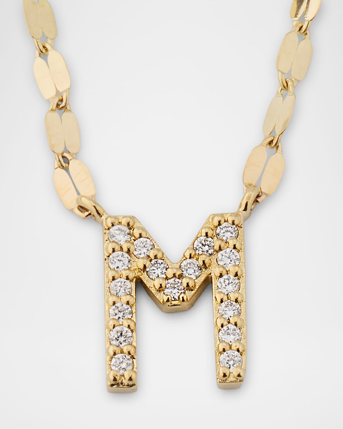 Flawless Mini Intial Pendant Necklace with Jump Ring, 16-18"L