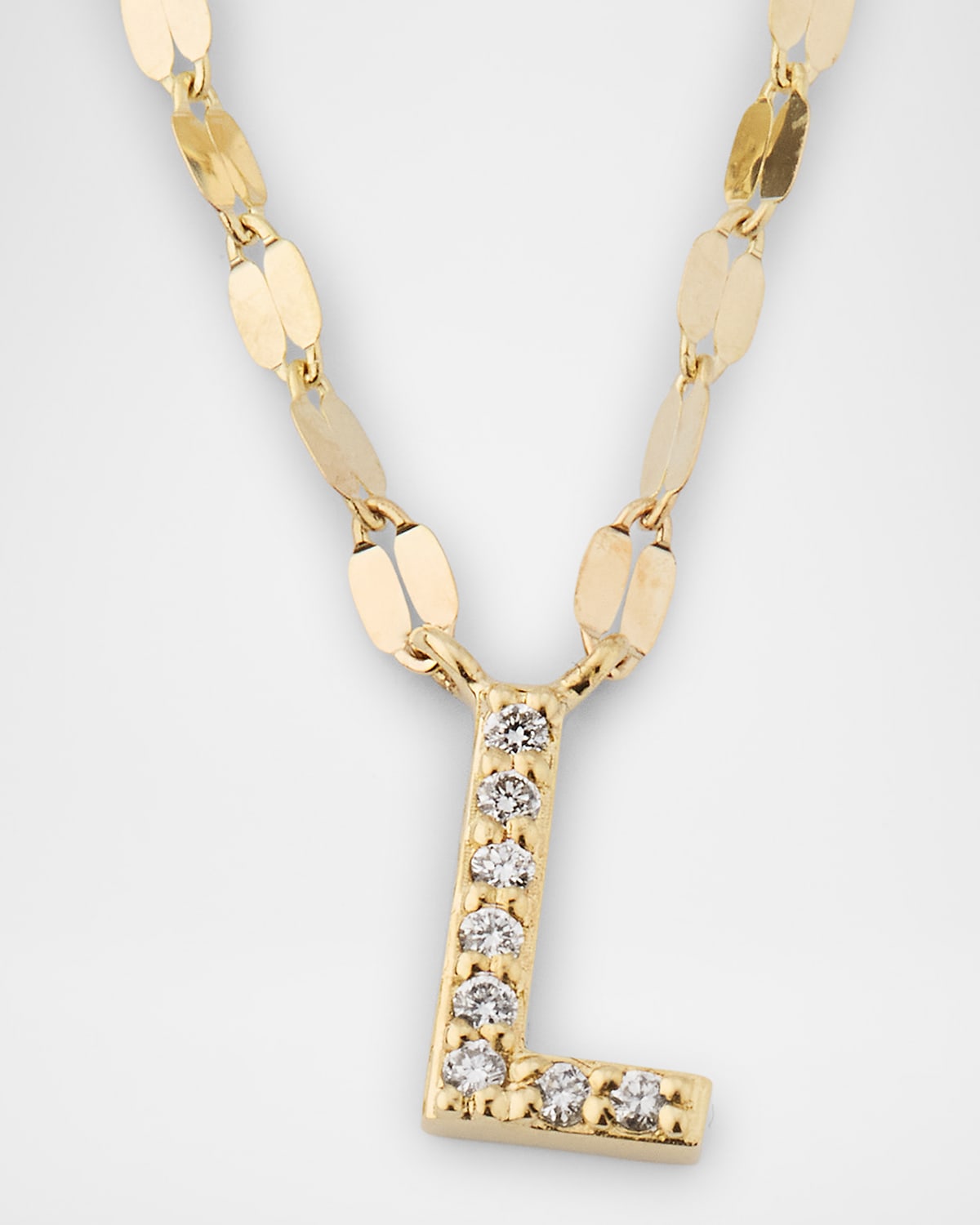 Flawless Mini Intial Pendant Necklace with Jump Ring, 16-18"L