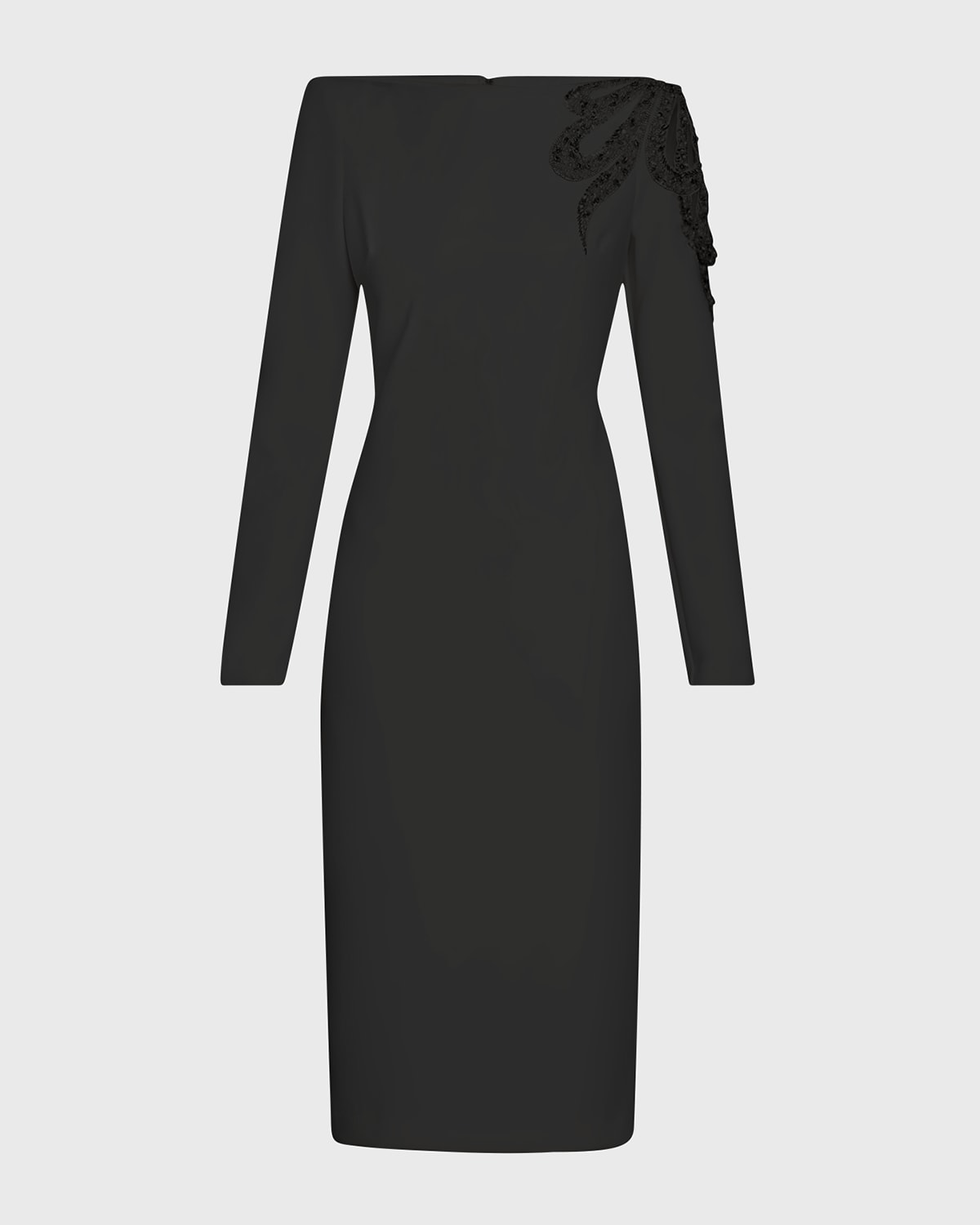 BADGLEY MISCHKA BEADED CUTOUT BODYCON MIDI DRESS 