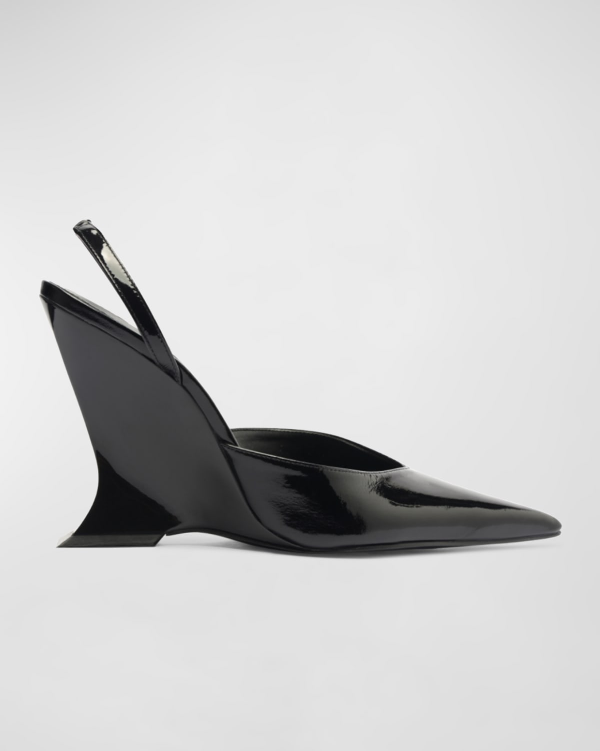 SCHUTZ SIENA PATENT WEDGE SLINGBACK PUMPS 