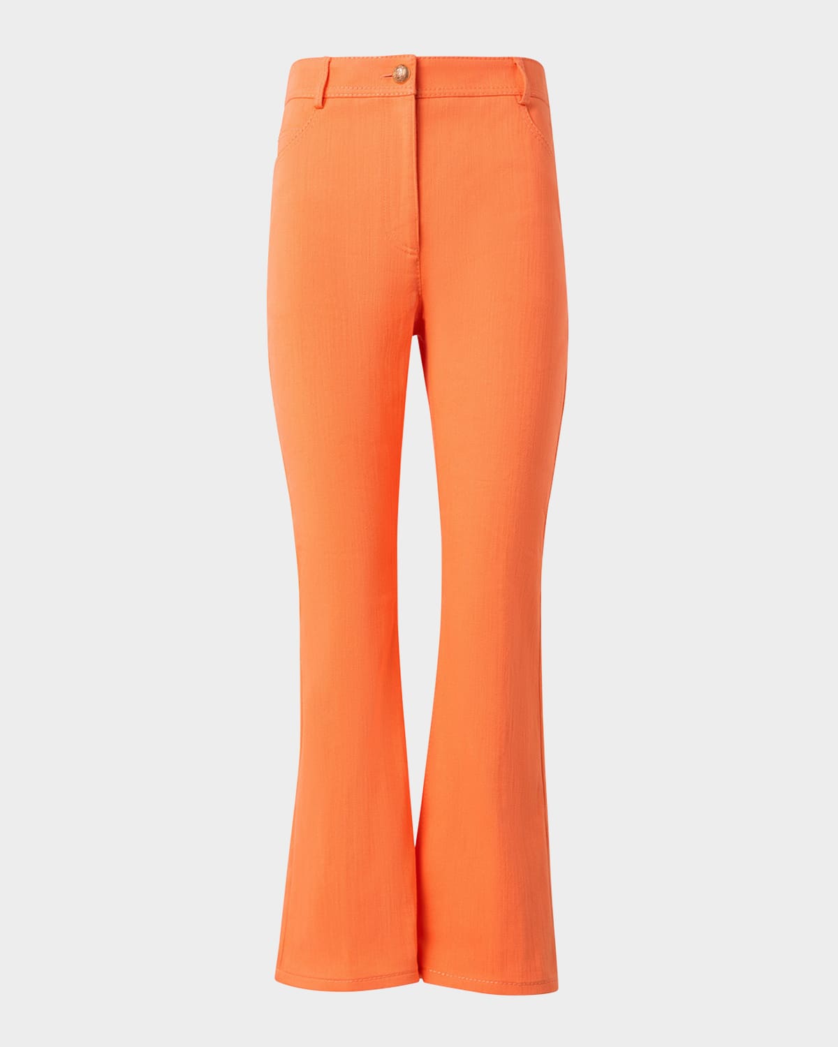 Akris Punto Cali Stretch Denim Crop Bootcut Jeans In Peach