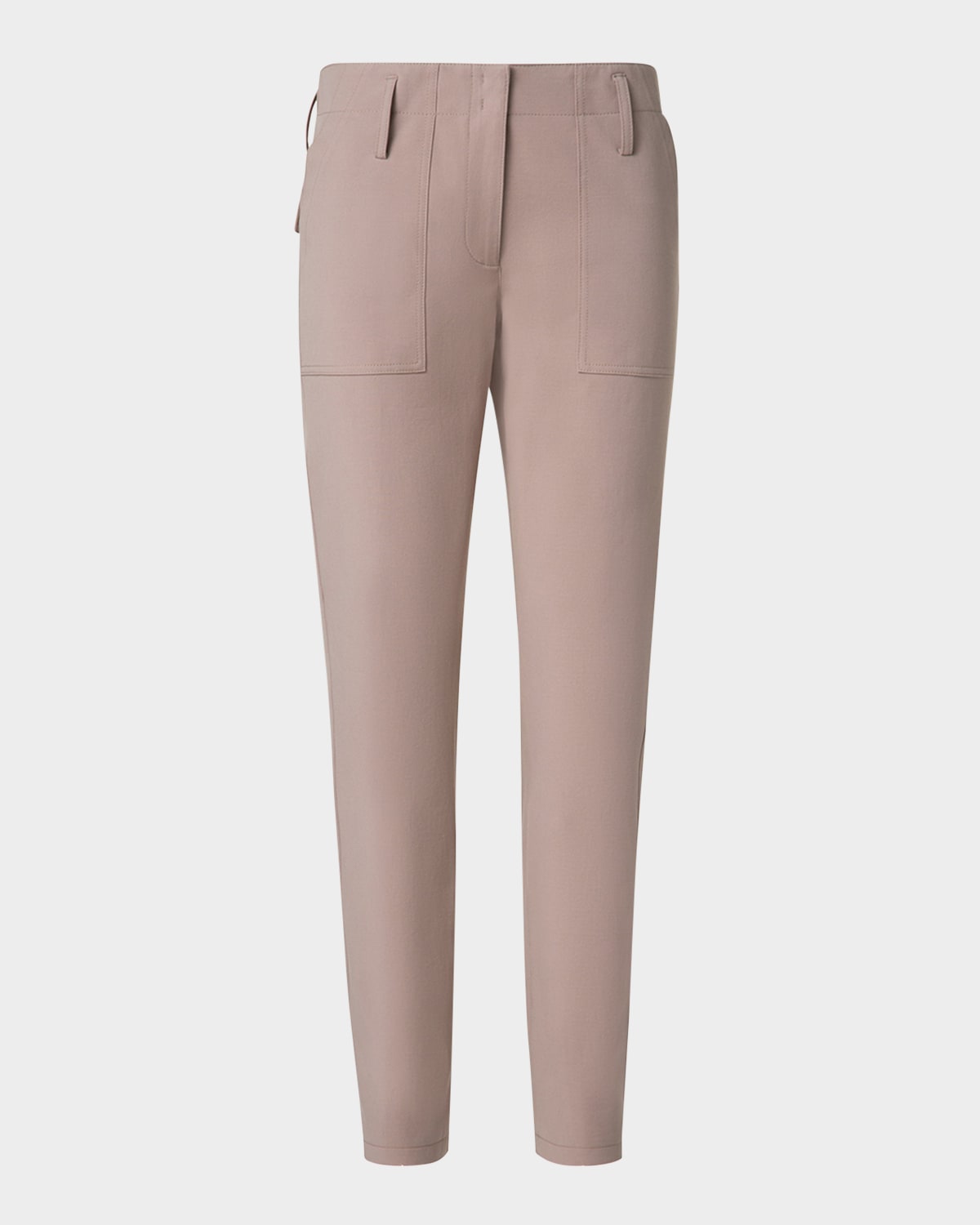 Franco Bi-Stretch Cotton Gabardine Slim-Leg Ankle Pants