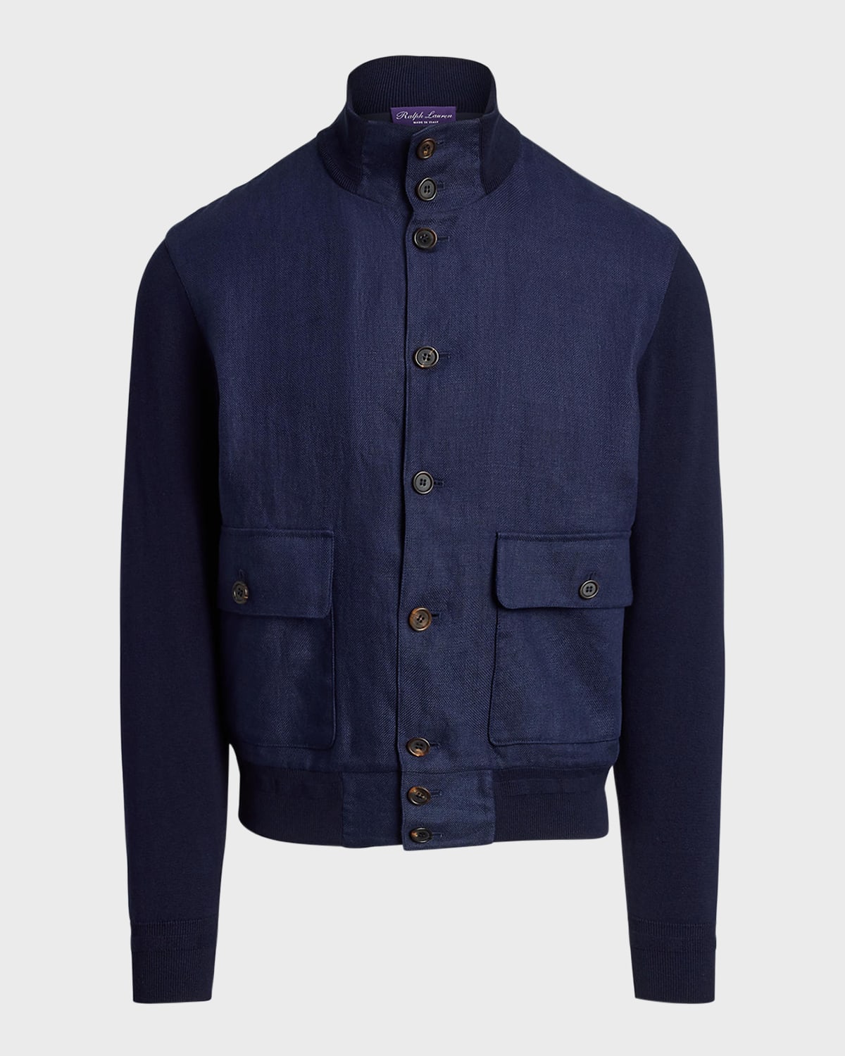 Men's Paneled Fine Knit Cardigan