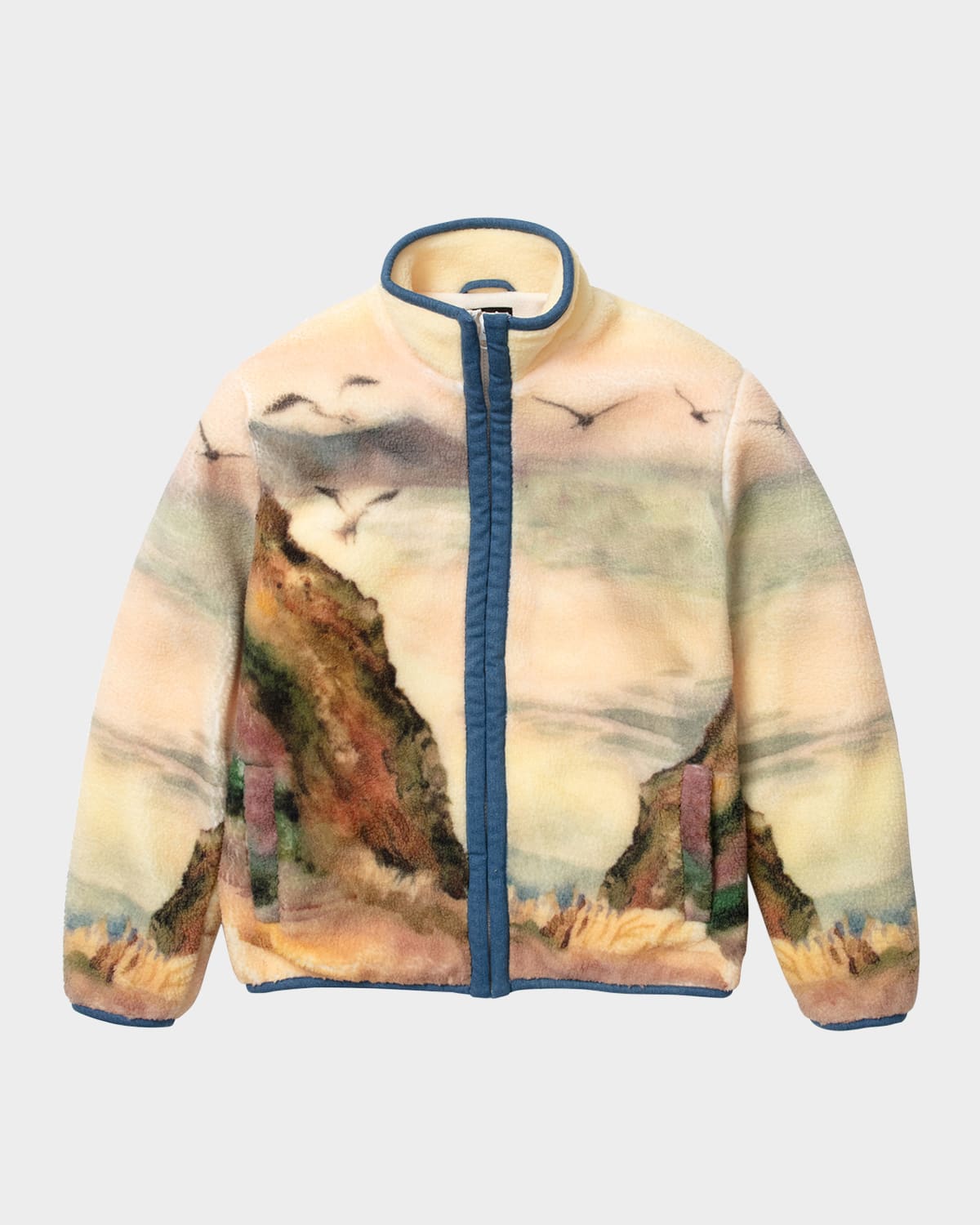 PRPS MEN'S LANDSCAPE-PRINT FLEECE JACKET 