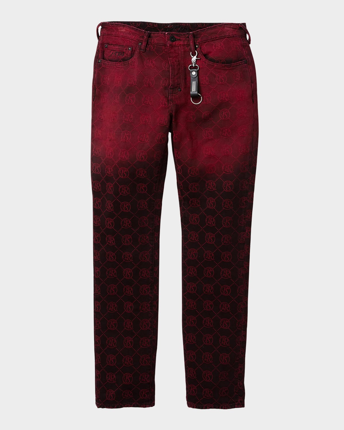 Prps Men's Purgatory Monogram Denim Jeans In Red