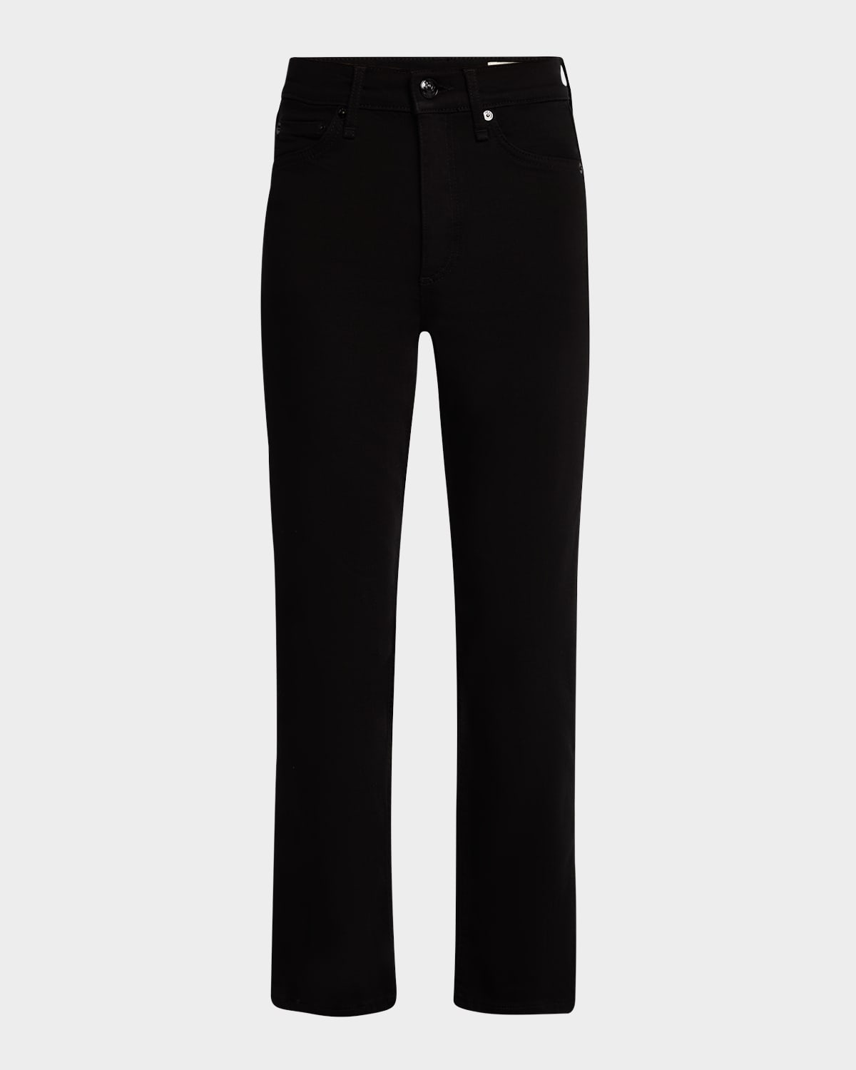 Rag & Bone Flexi Wren High-rise Ankle Slim Jeans In Black