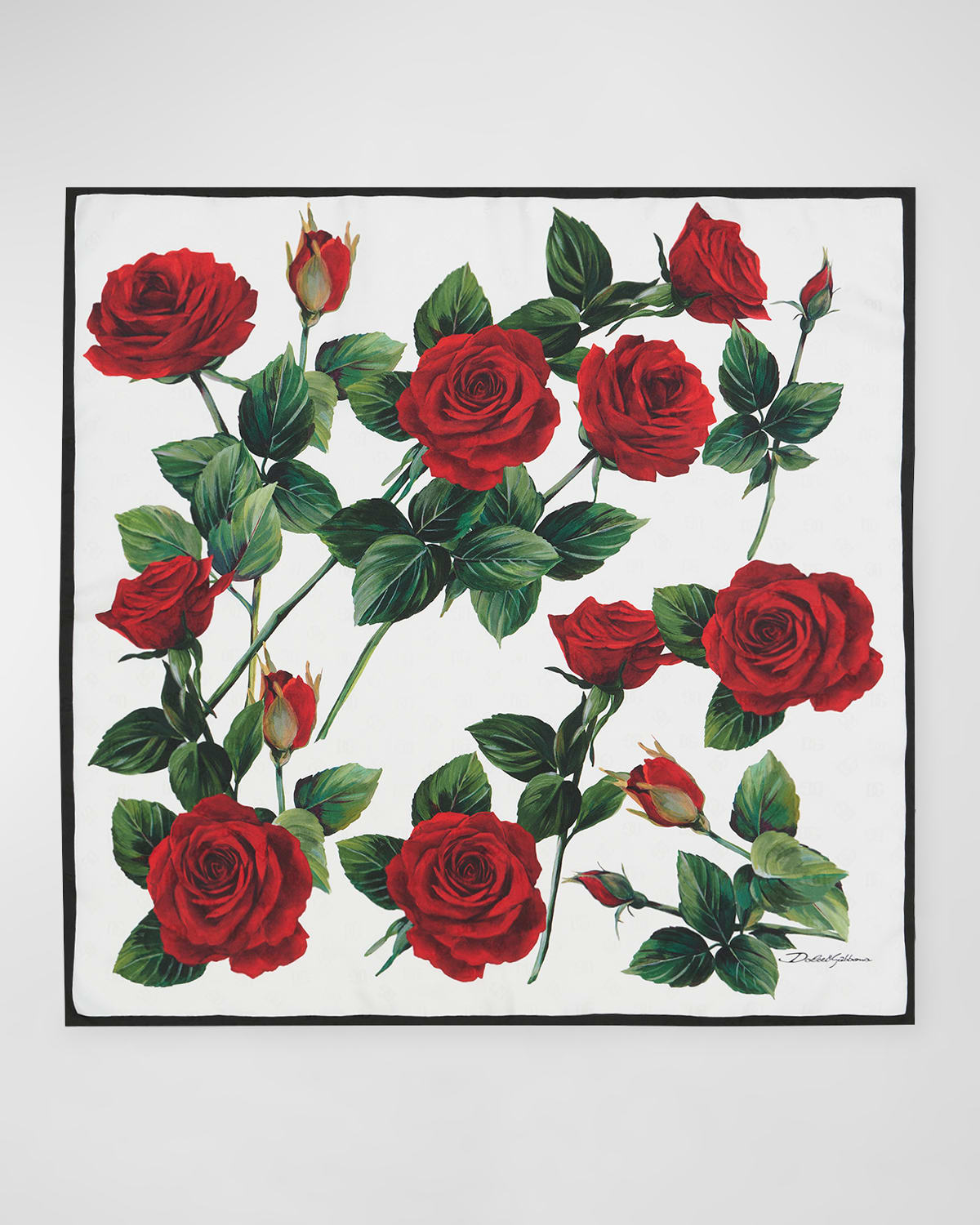All-Over DG Jacquard Silk Square Scarf