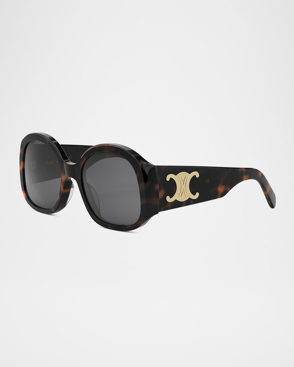 CELINE MAX TRIOMPHE ROUND ACETATE SUNGLASSES 