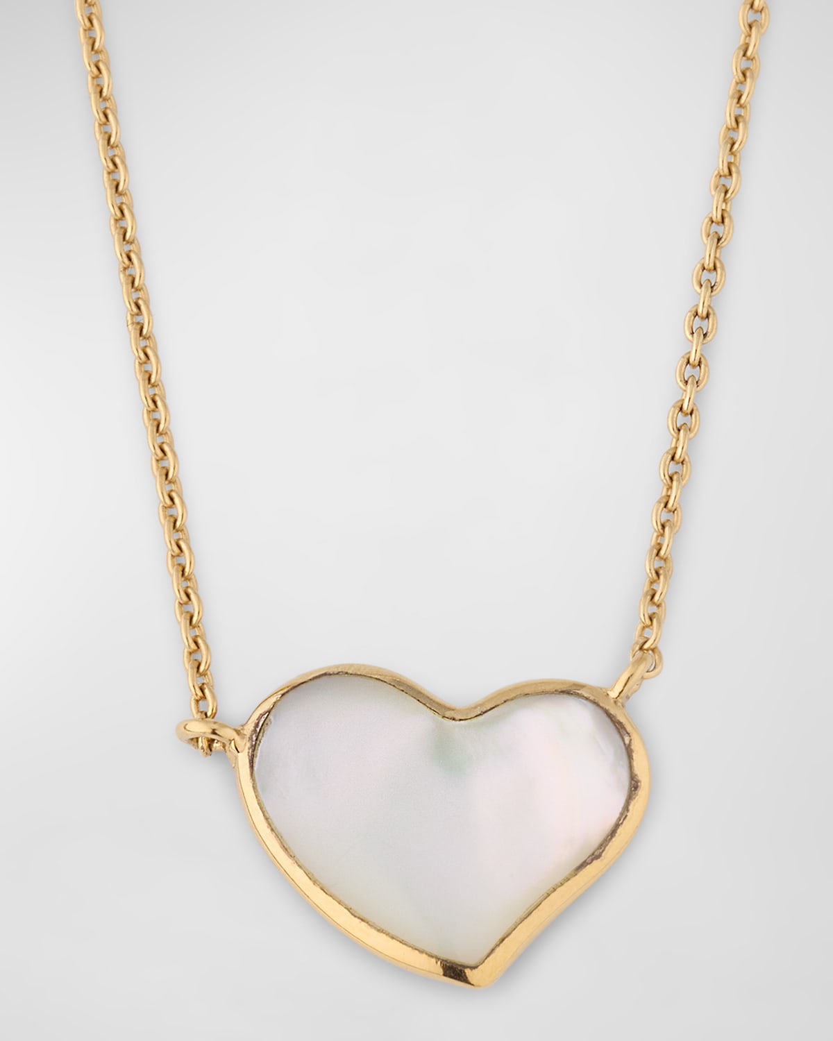 Single Heart Gemstone Pendant Necklace, 18"L
