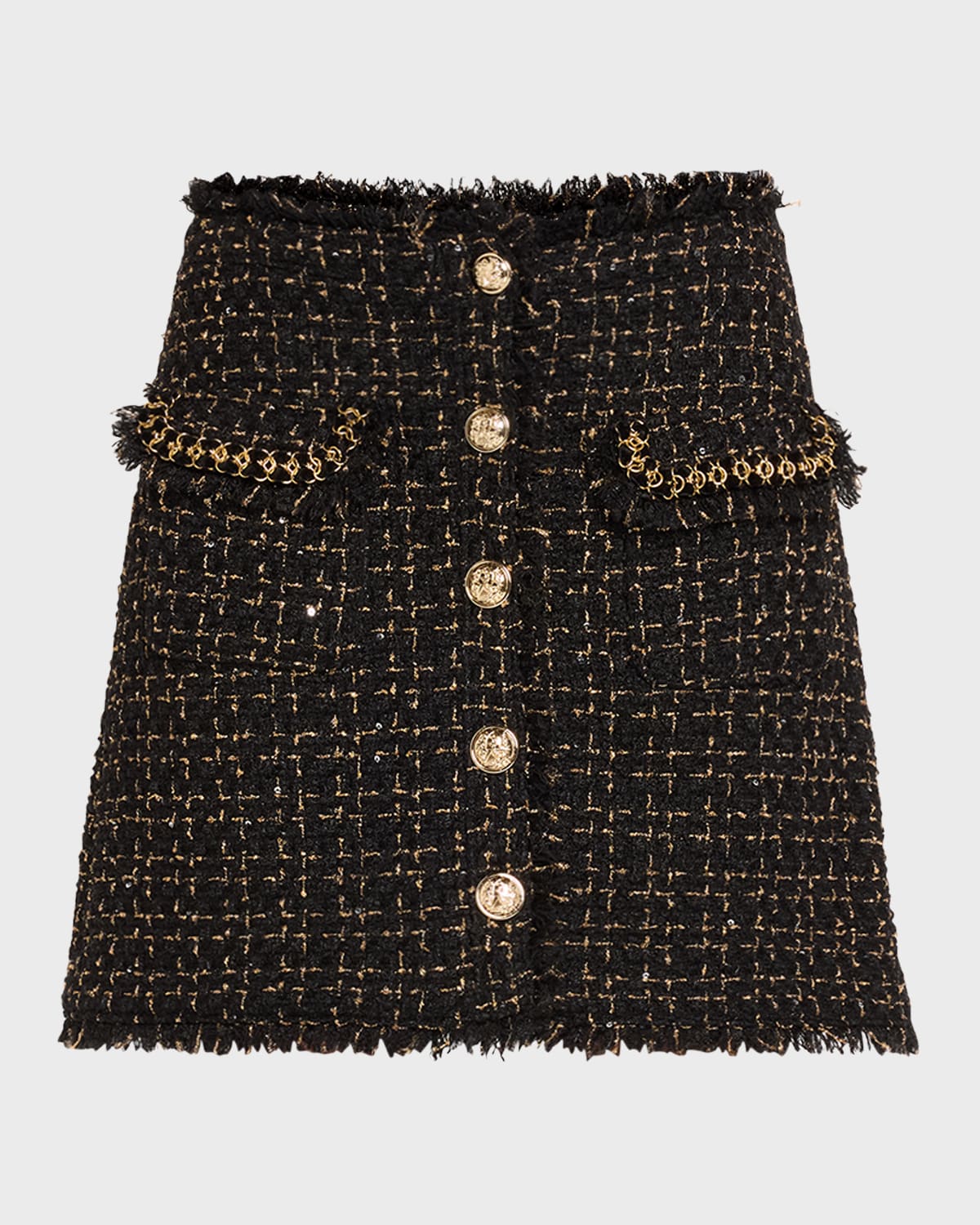 Bess Wool-Blend Tweed Mini Skirt
